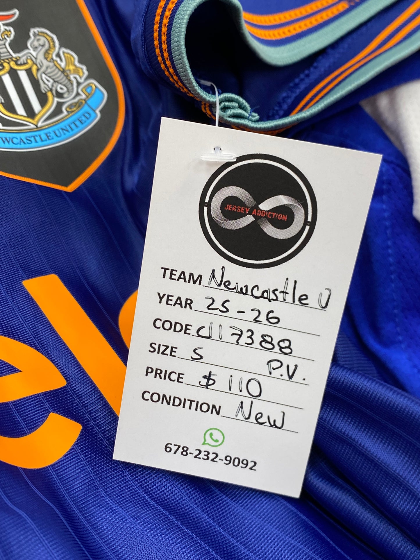 2025-26 Newcastle United Third Jersey / Small / New