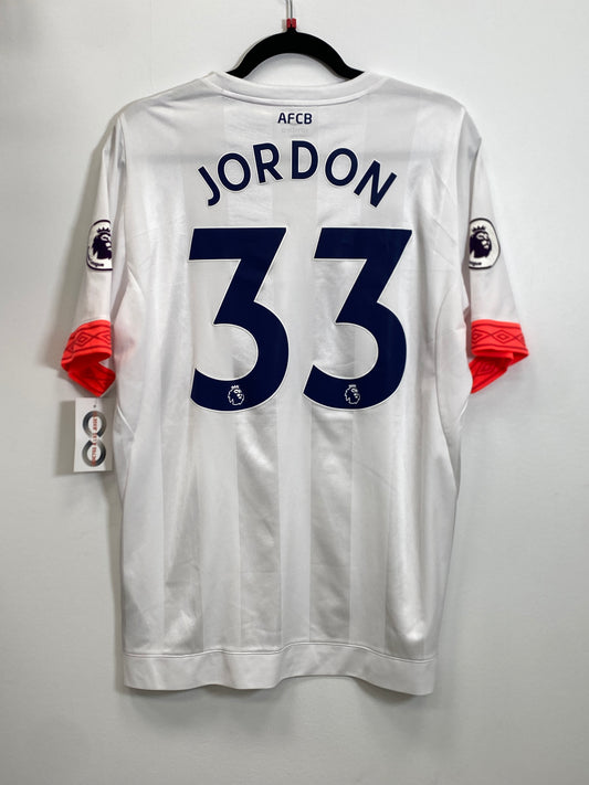 2018-19 AFC Bournemouth Jordon 33 Away Jersey / Large / New