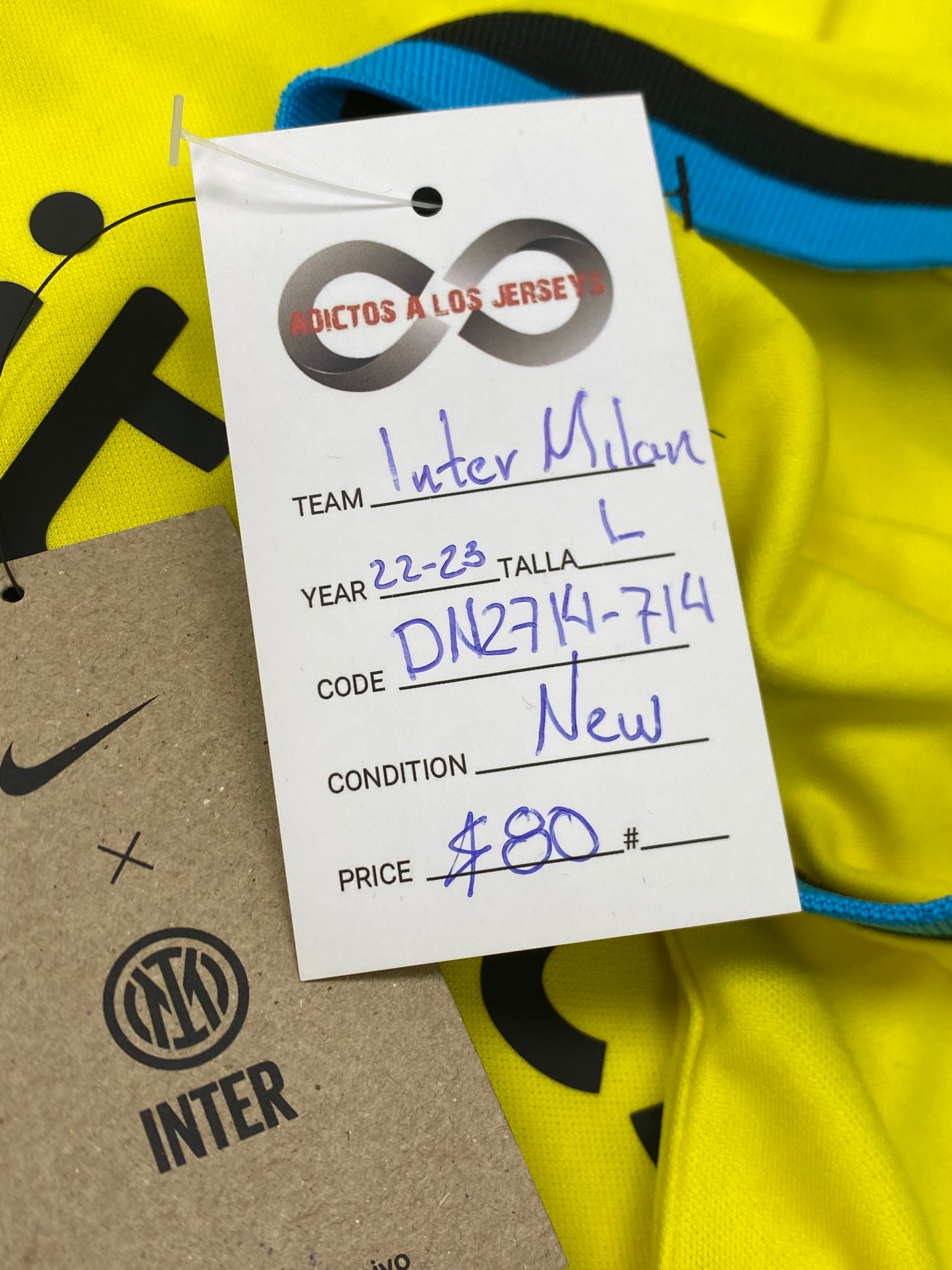 2022-23 Inter Milan Third Jersey / Large / New