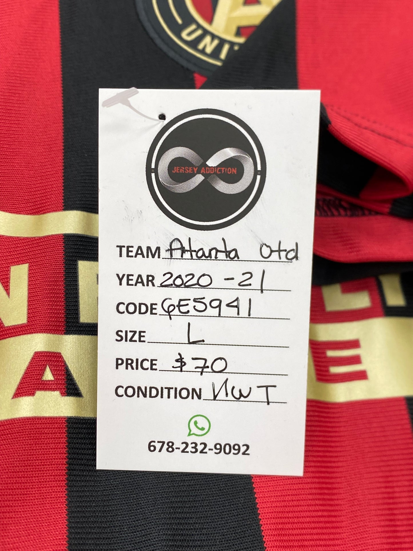 2020-21 Atlanta United Home Jersey / Large / New