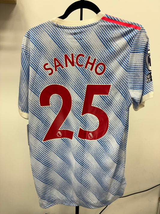 2021-22 Manchester United 25 Sancho Third Jersey / Medium / New
