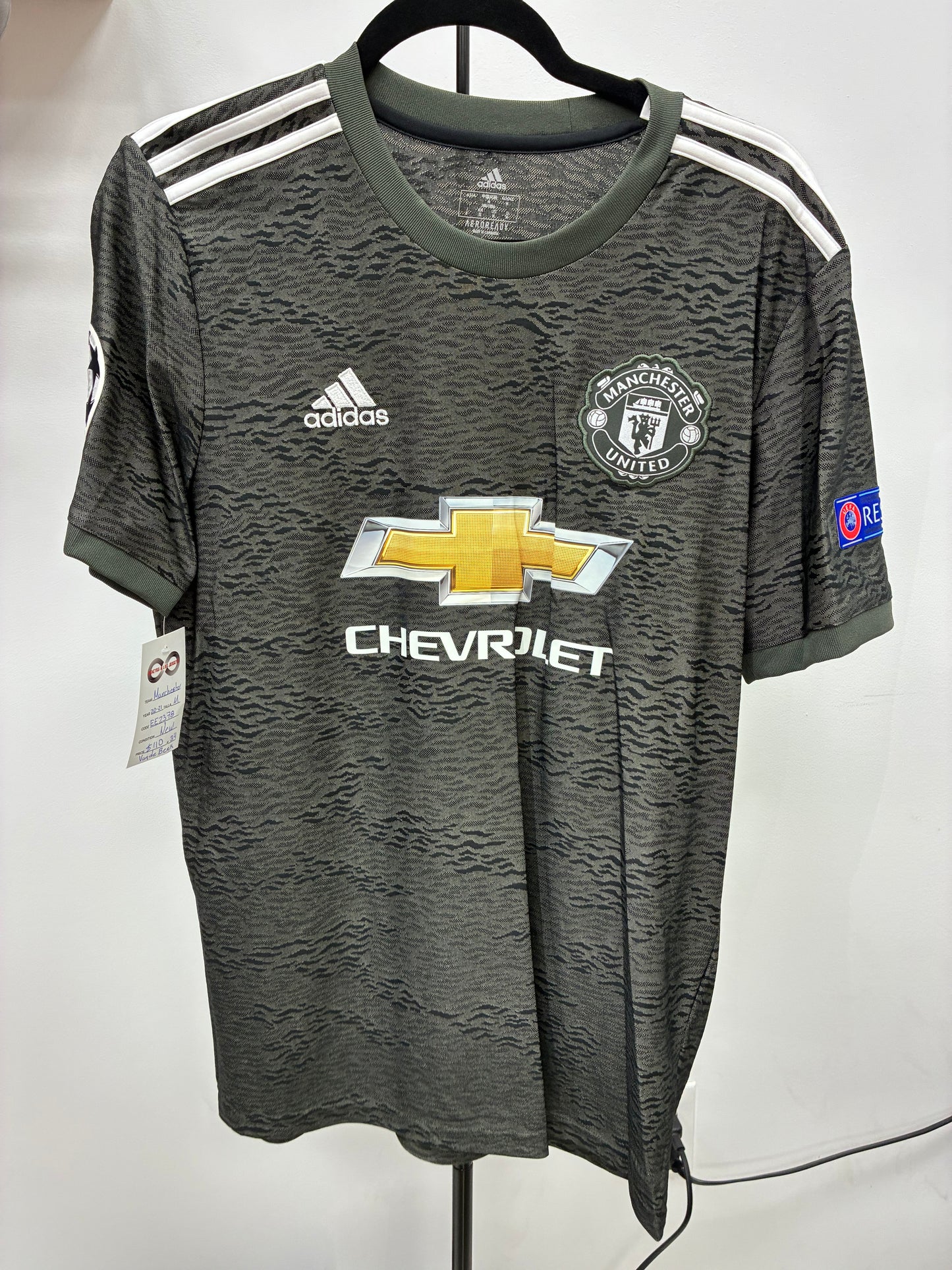 202-21 Manchester United 34 Van De Beek Away Jersey / Medium / New