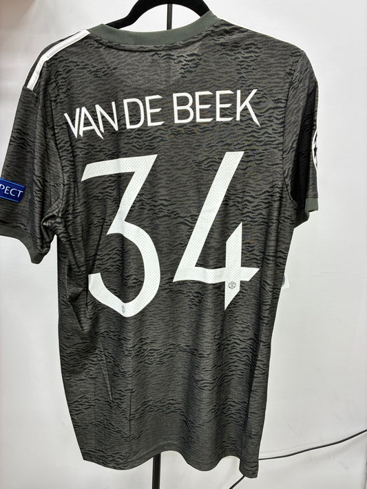 202-21 Manchester United 34 Van De Beek Away Jersey / Medium / New