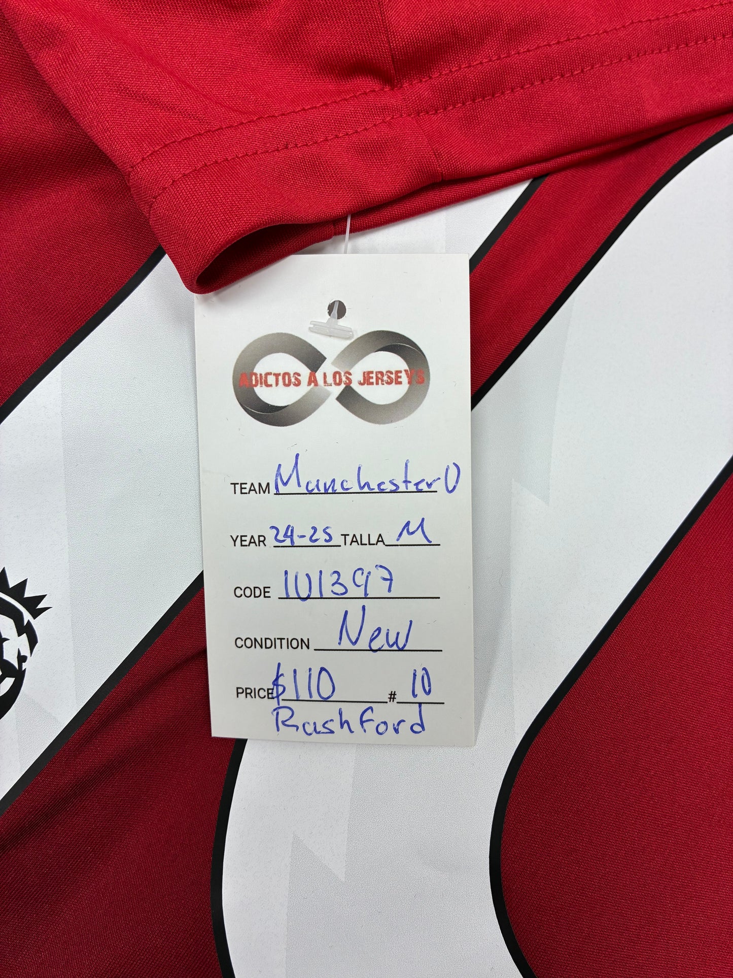 2024-25 Manchester United 10 Rashford Home Jersey / Medium / New