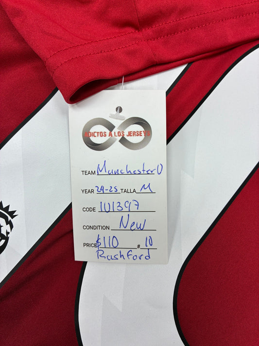 2024-25 Manchester United 10 Rashford Home Jersey / Medium / New