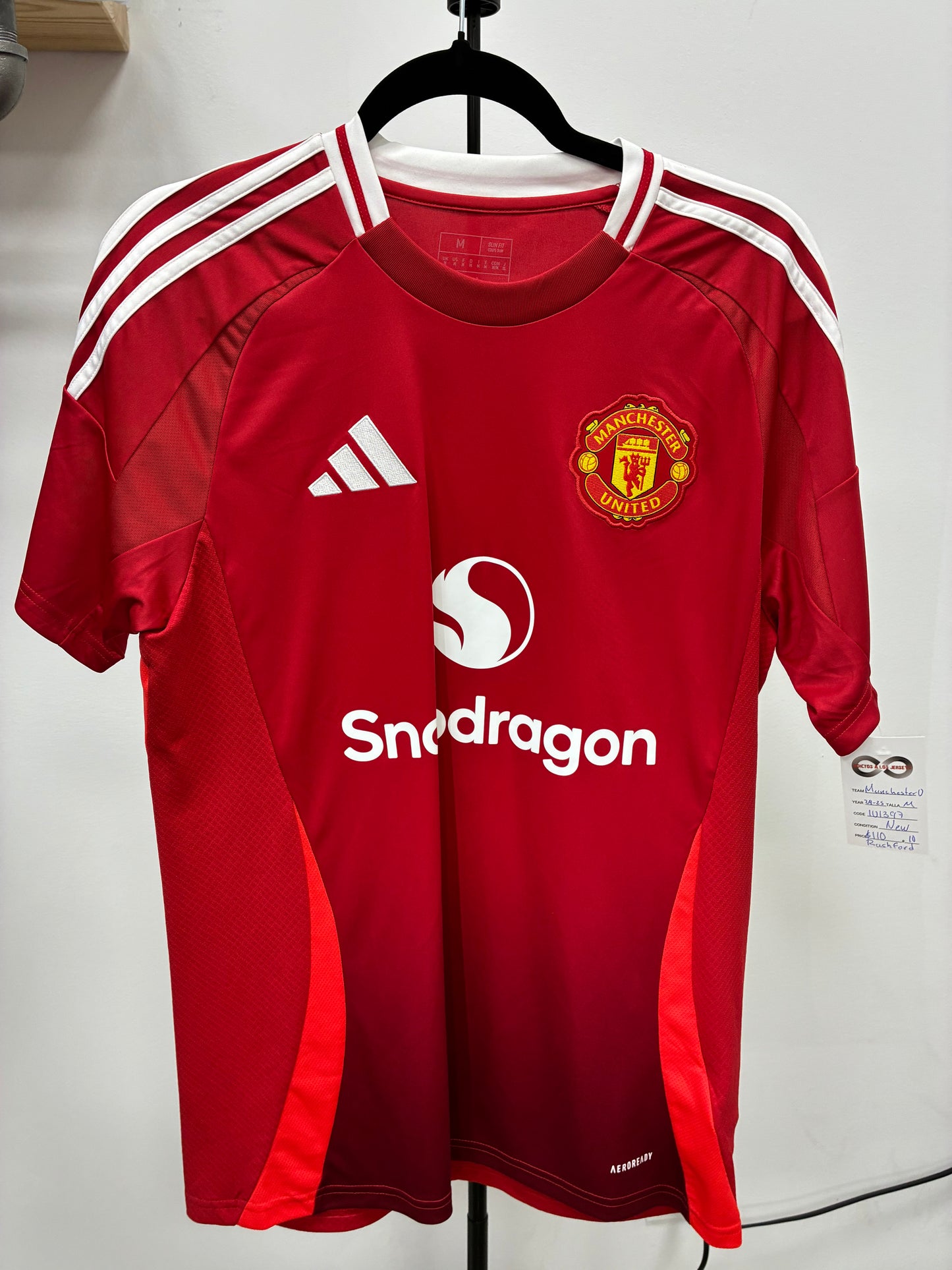 2024-25 Manchester United 10 Rashford Home Jersey / Medium / New