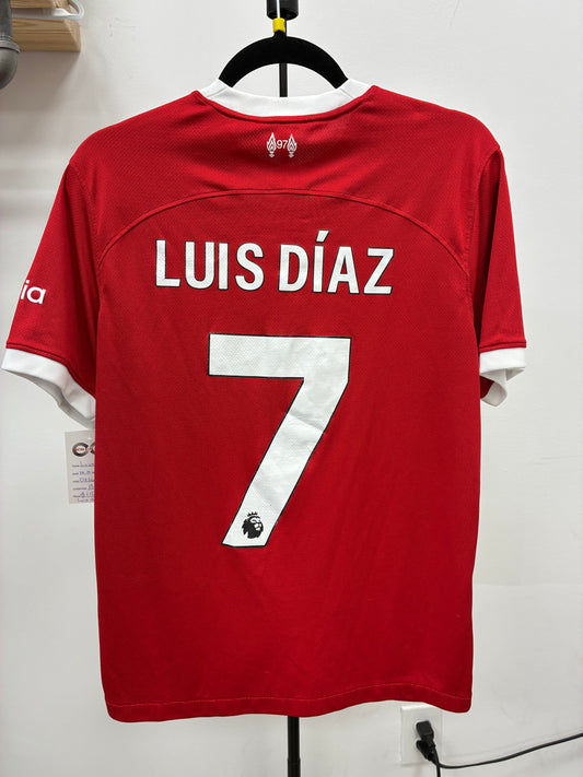 2024-25 Liverpool FC 7 Luis Diaz Home Jersey / Medium / 10/10