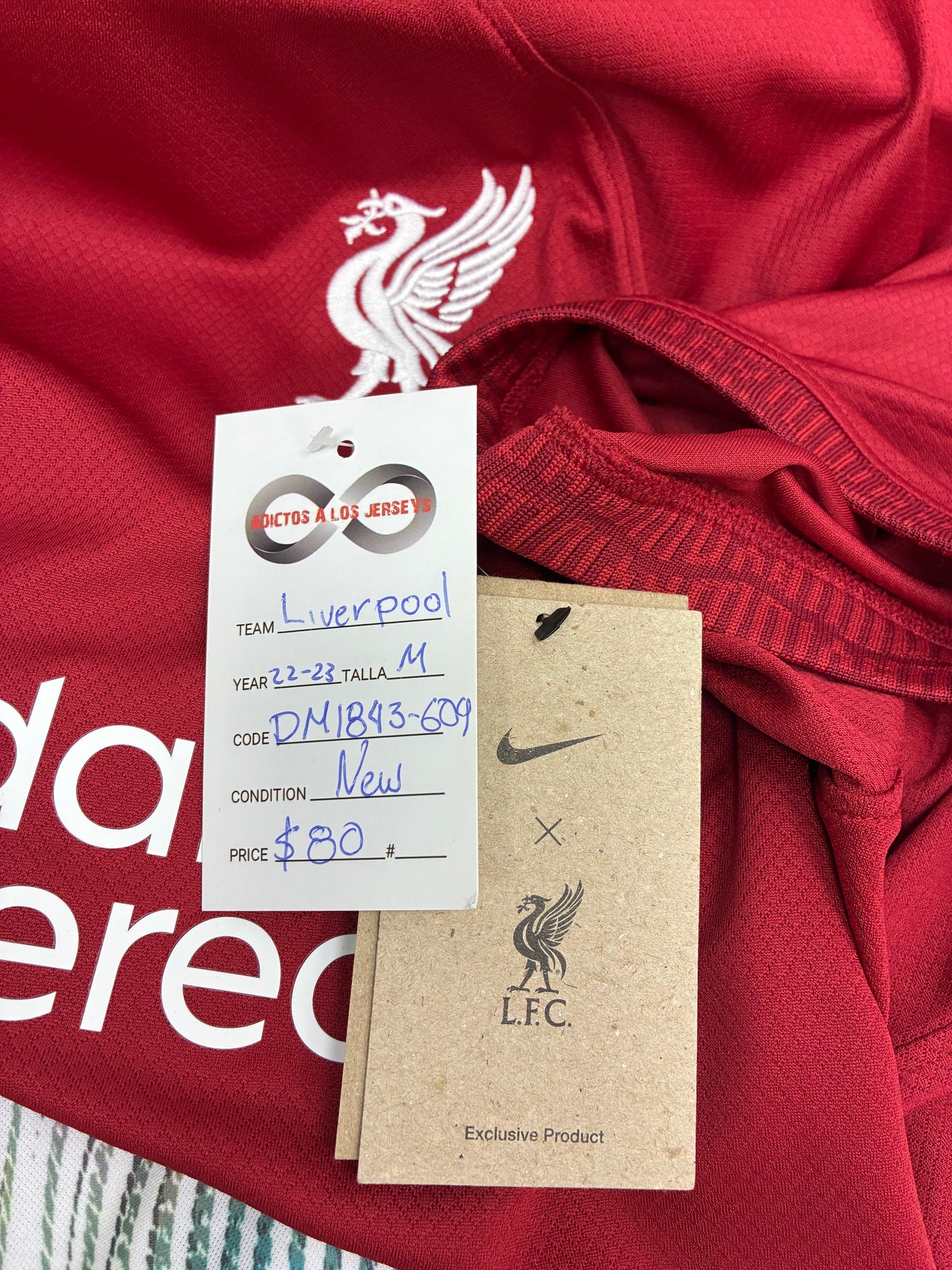 2022-23 Liverpool FC Home Jersey / Medium / New