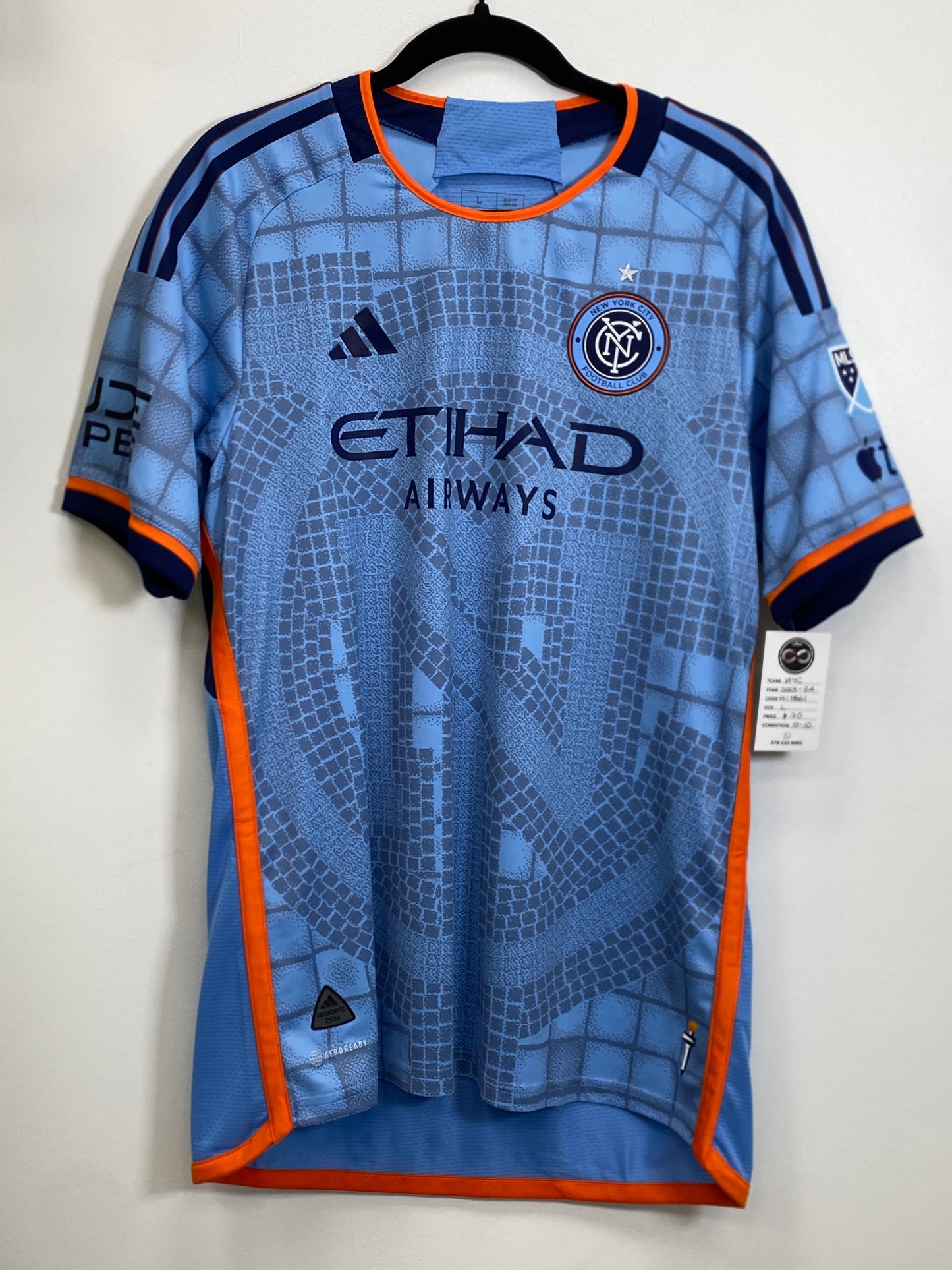 2023-24 New York City FC Home Jersey / Large / 10/10