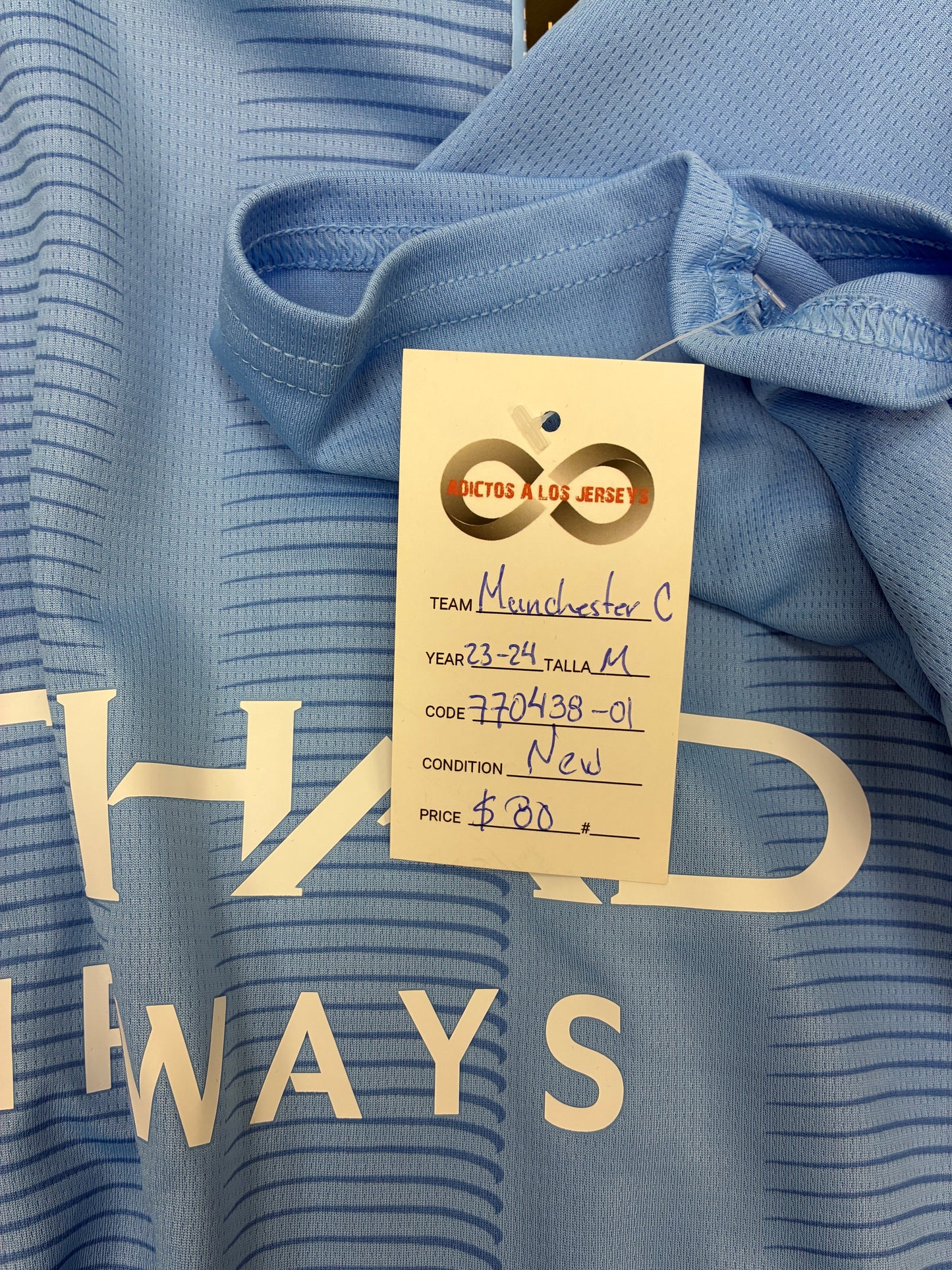 2023-24 Manchester City Home Jersey / Medium / New