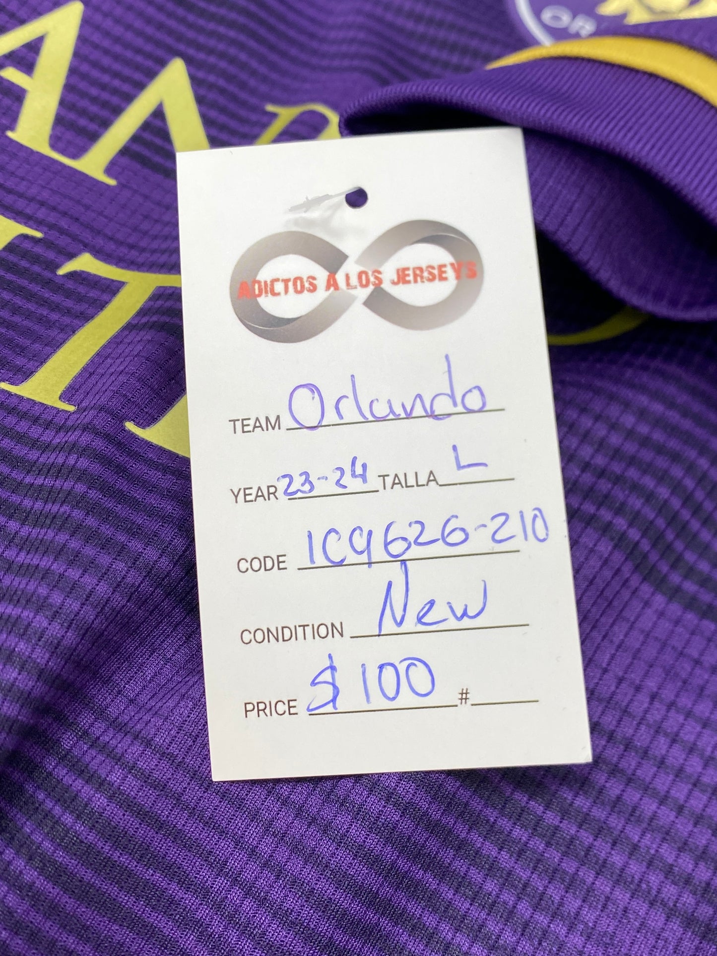 2023-24 Orlando City Player Version Home Jersey / Large / New