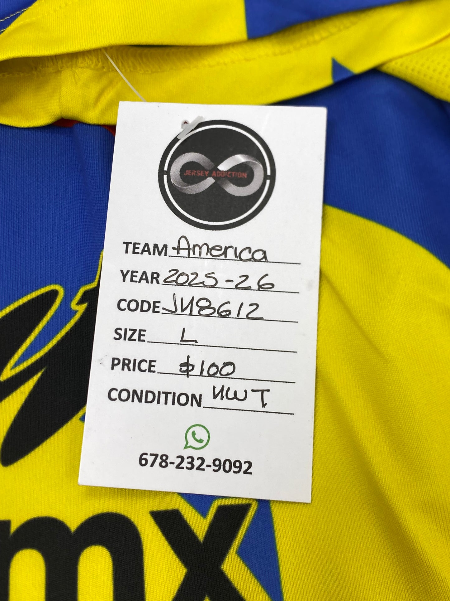 2025-26 Club America Home Jersey / Large / New