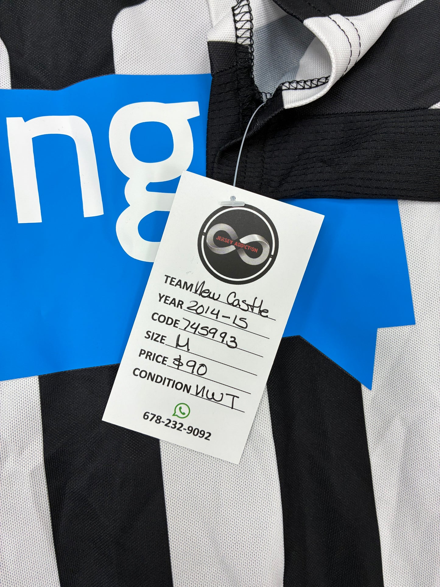 2014-15 Newcastle United Home Jersey / Medium / New