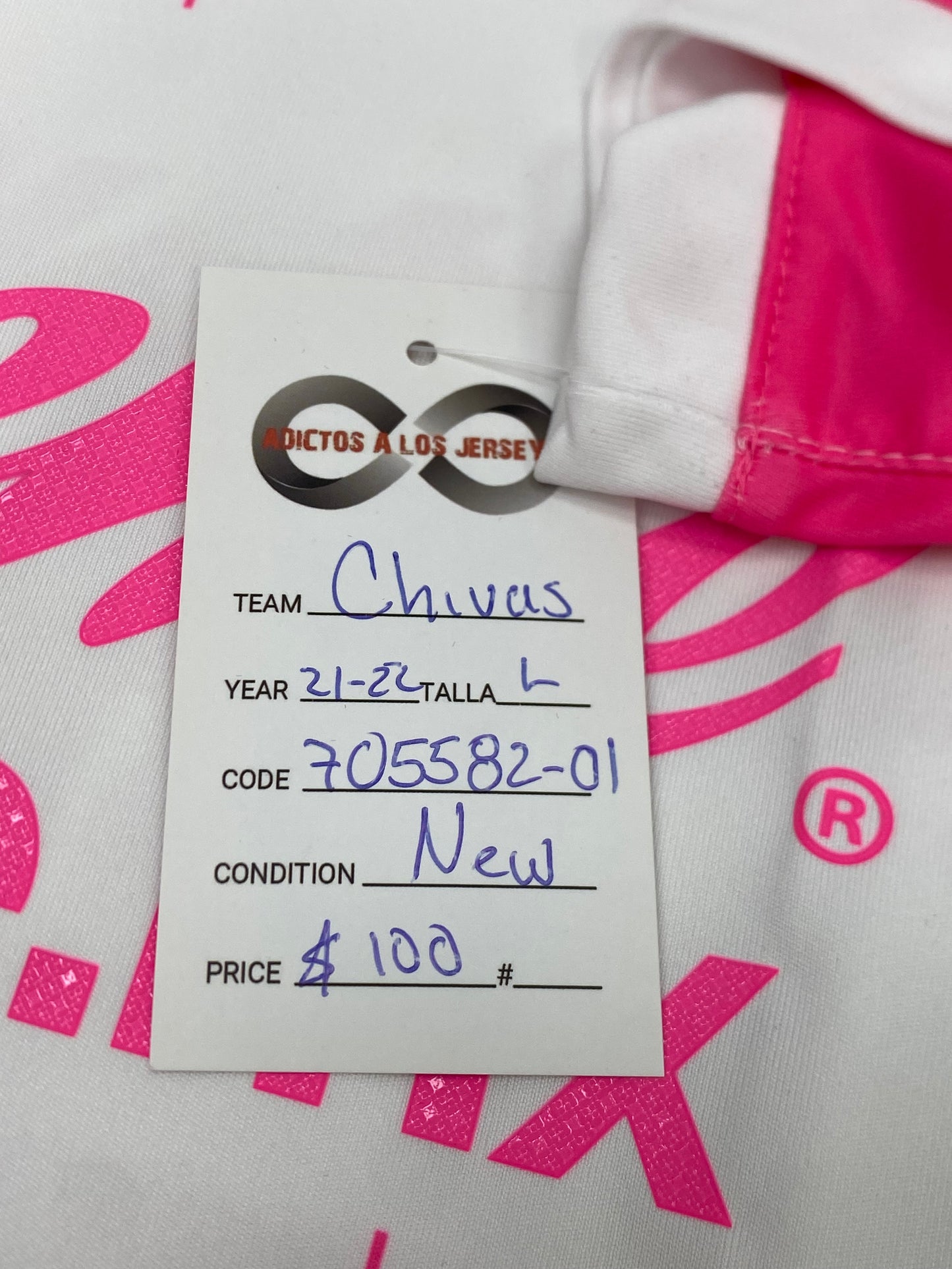 2021-22 Chivas de Guadalajara Pink Jersey / Large / New