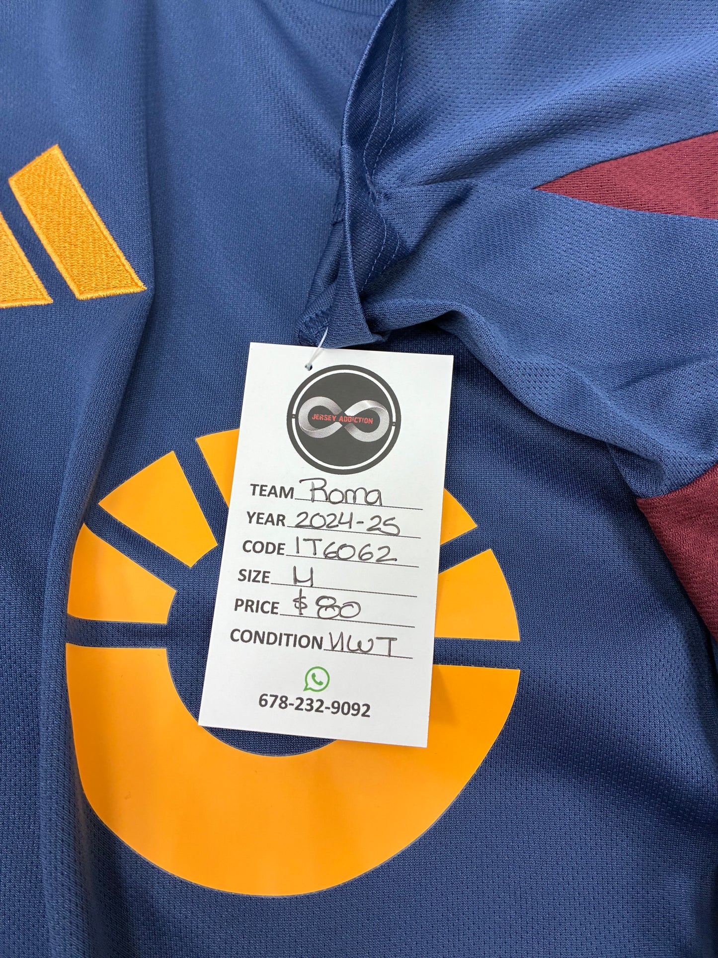 2024-25 AS Roma Third Jersey / Medium / New