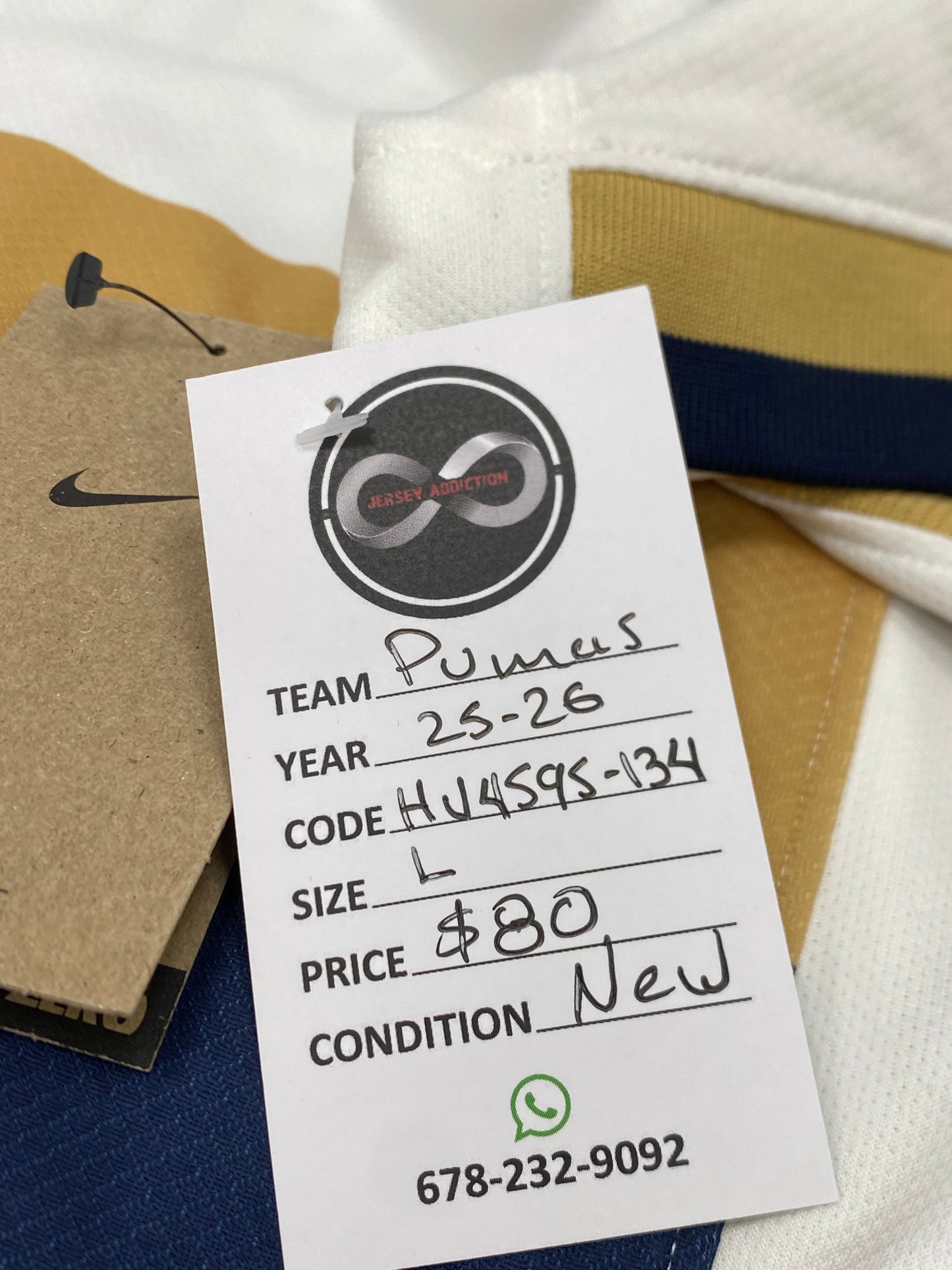 2025-26 Pumas UNAM Home Jersey / Large / New