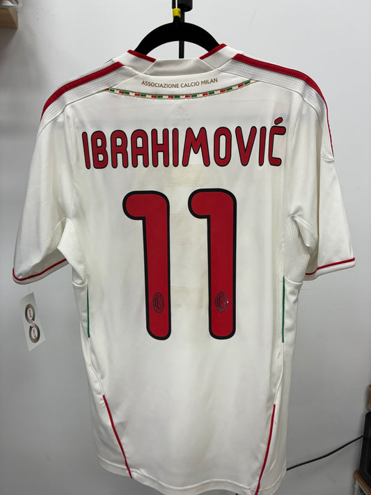 2011-12 AC Milan 11 Ibrahimović Away Jersey / Medium / 9/10