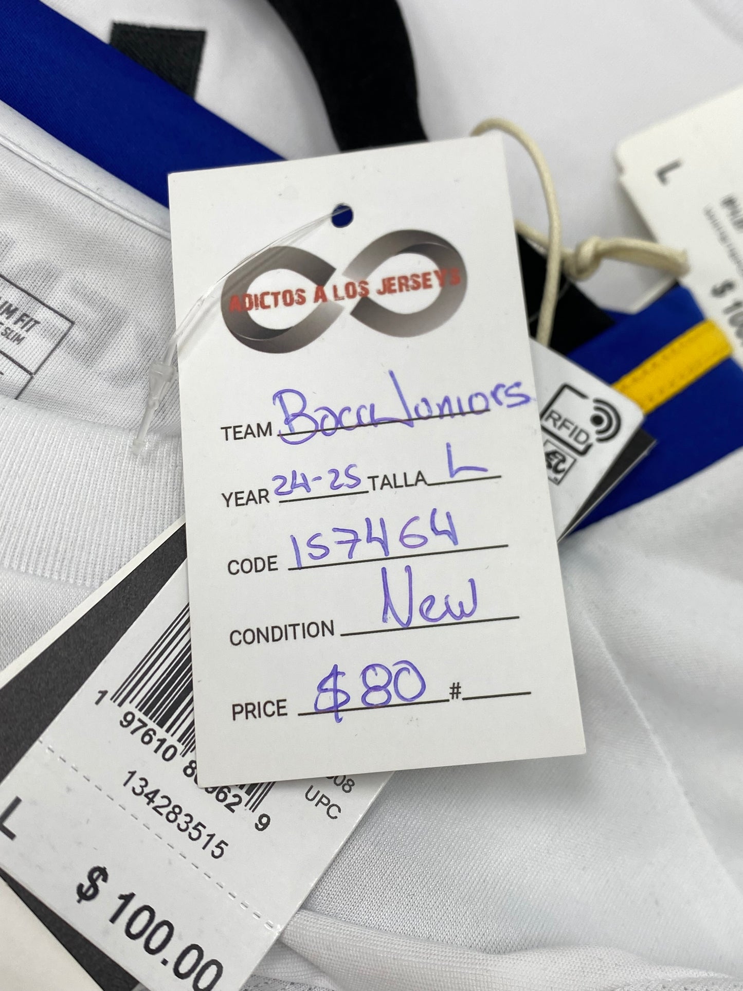 2024-25 Bocca Juniors Away Jersey / Large / New