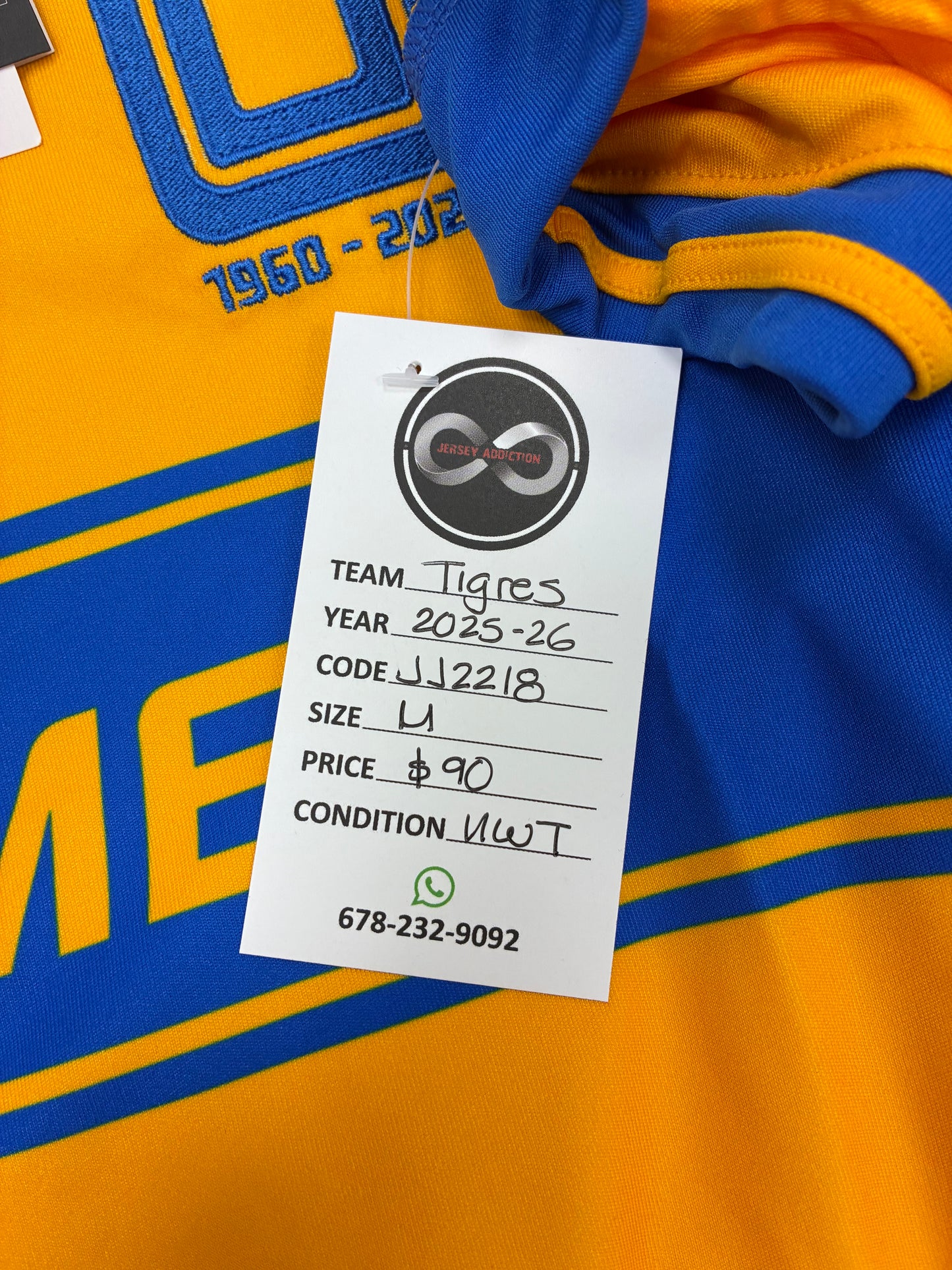 2025-26 Tigres UANL Home Jersey / Medium / New