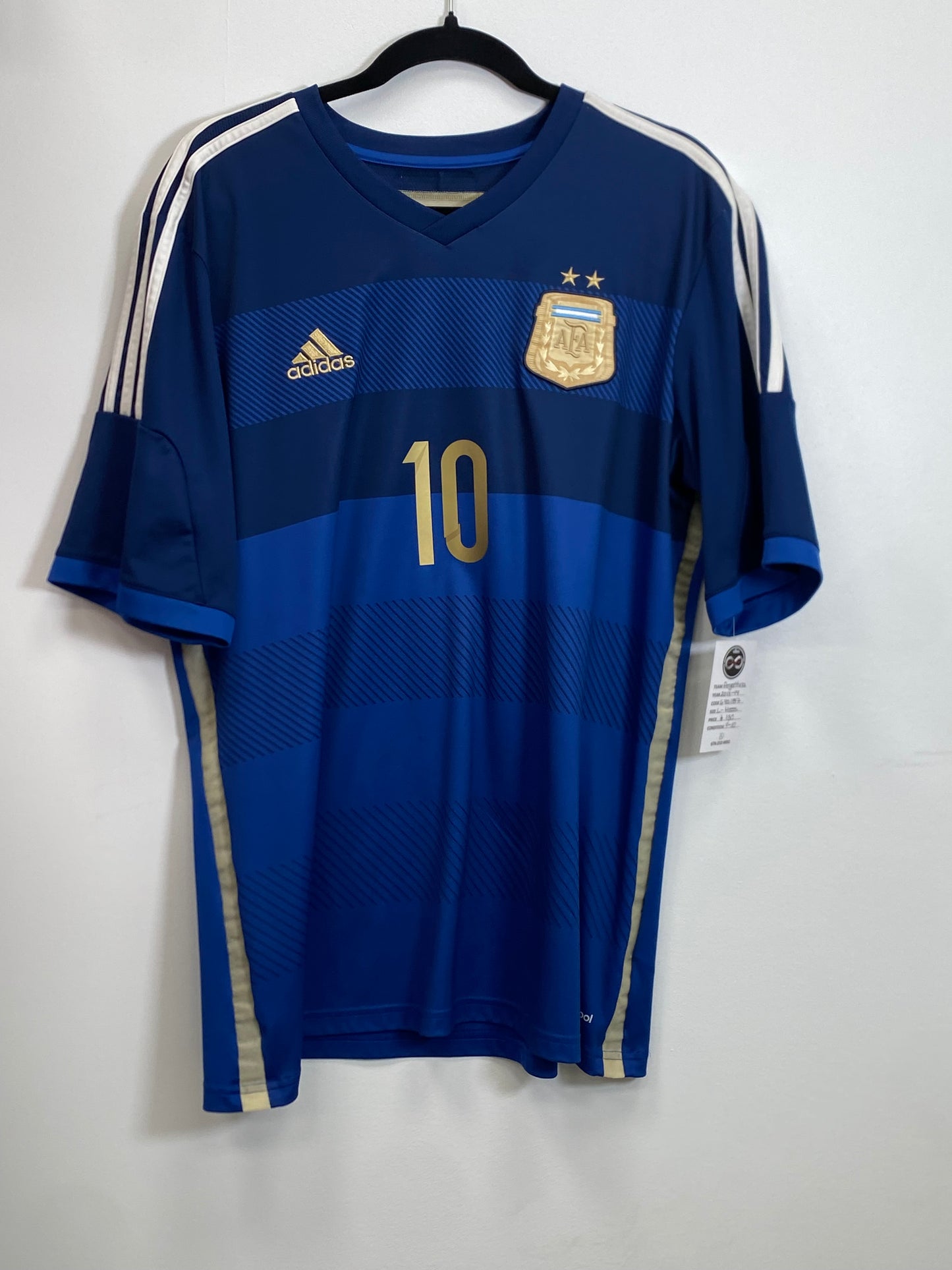 2013-14 Argentina Messi 10 Away Jersey / large / 9/10
