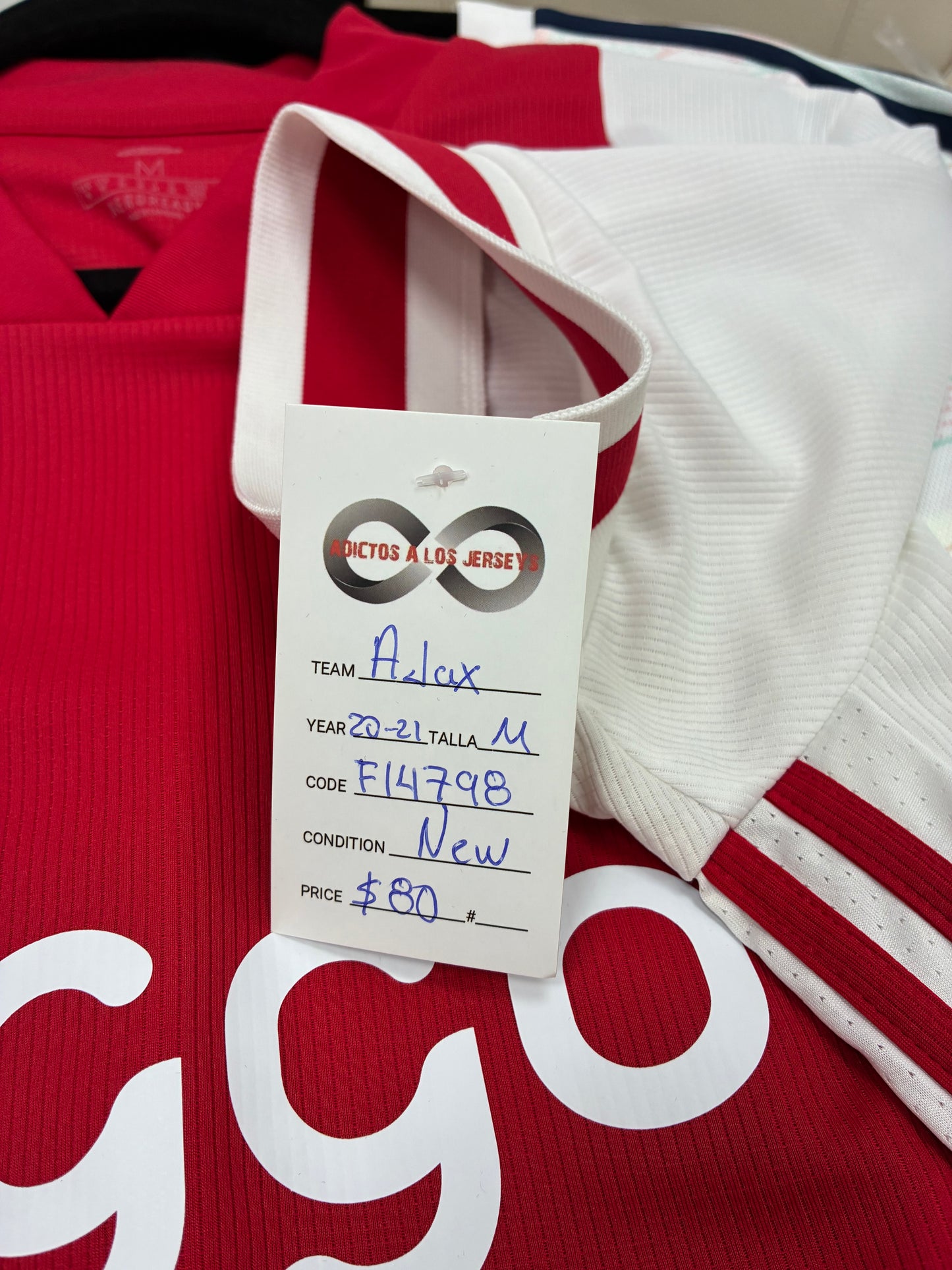 2020-21 Ajax Amsterdam Home Jersey / Medium / New