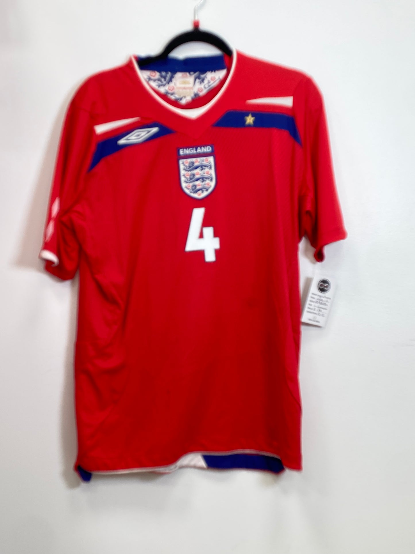 2008-10 England Gerrard 4 Away Jersey / Large / 10/10