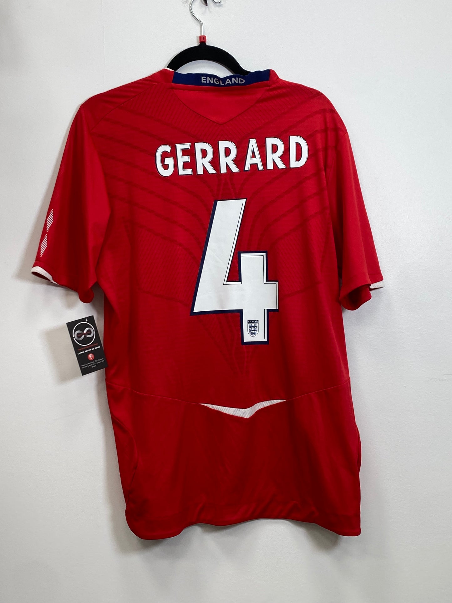 2008-10 England Gerrard 4 Away Jersey / Large / 10/10