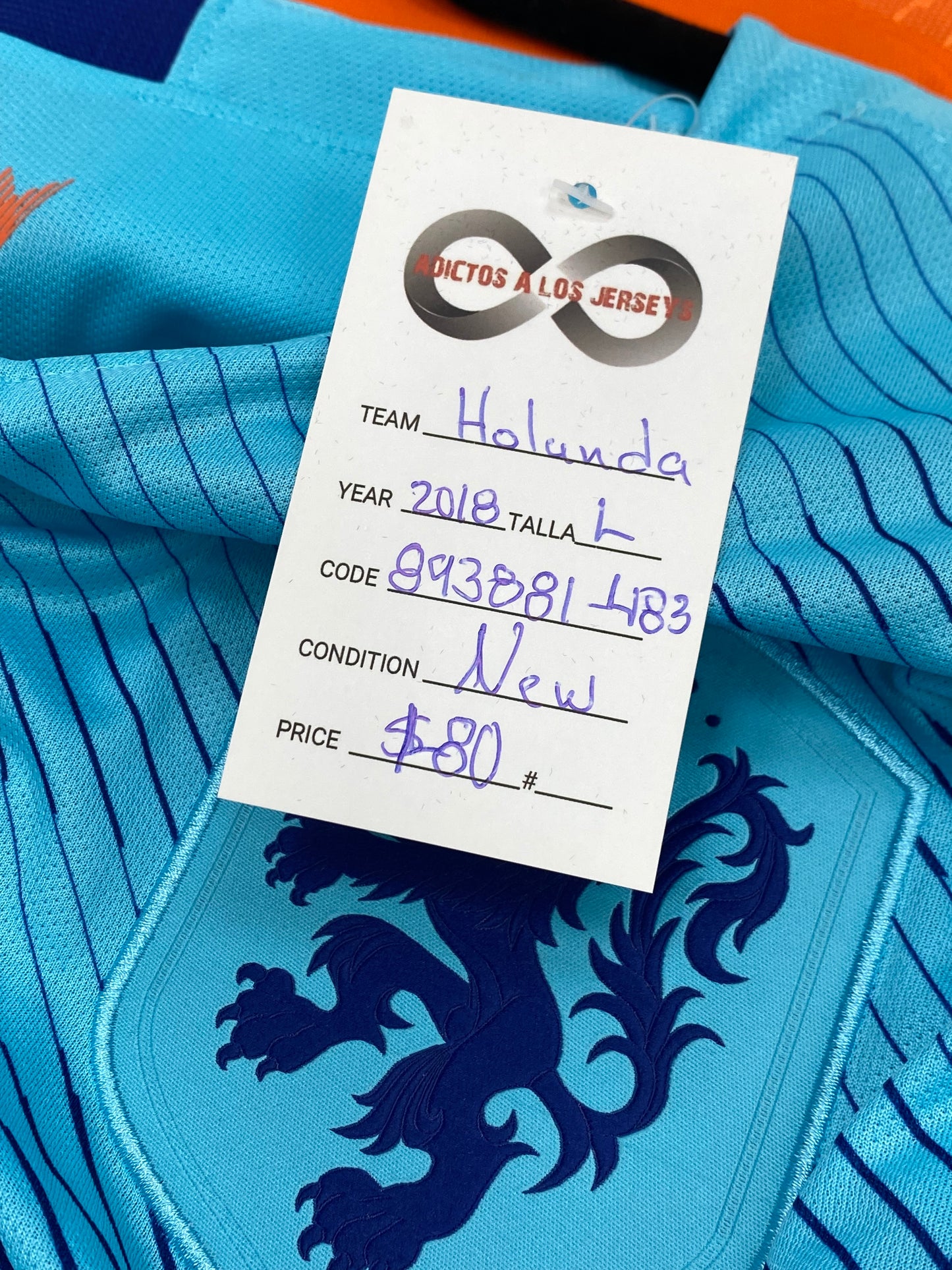 2018 Netherlands Away Jersey / Large / New