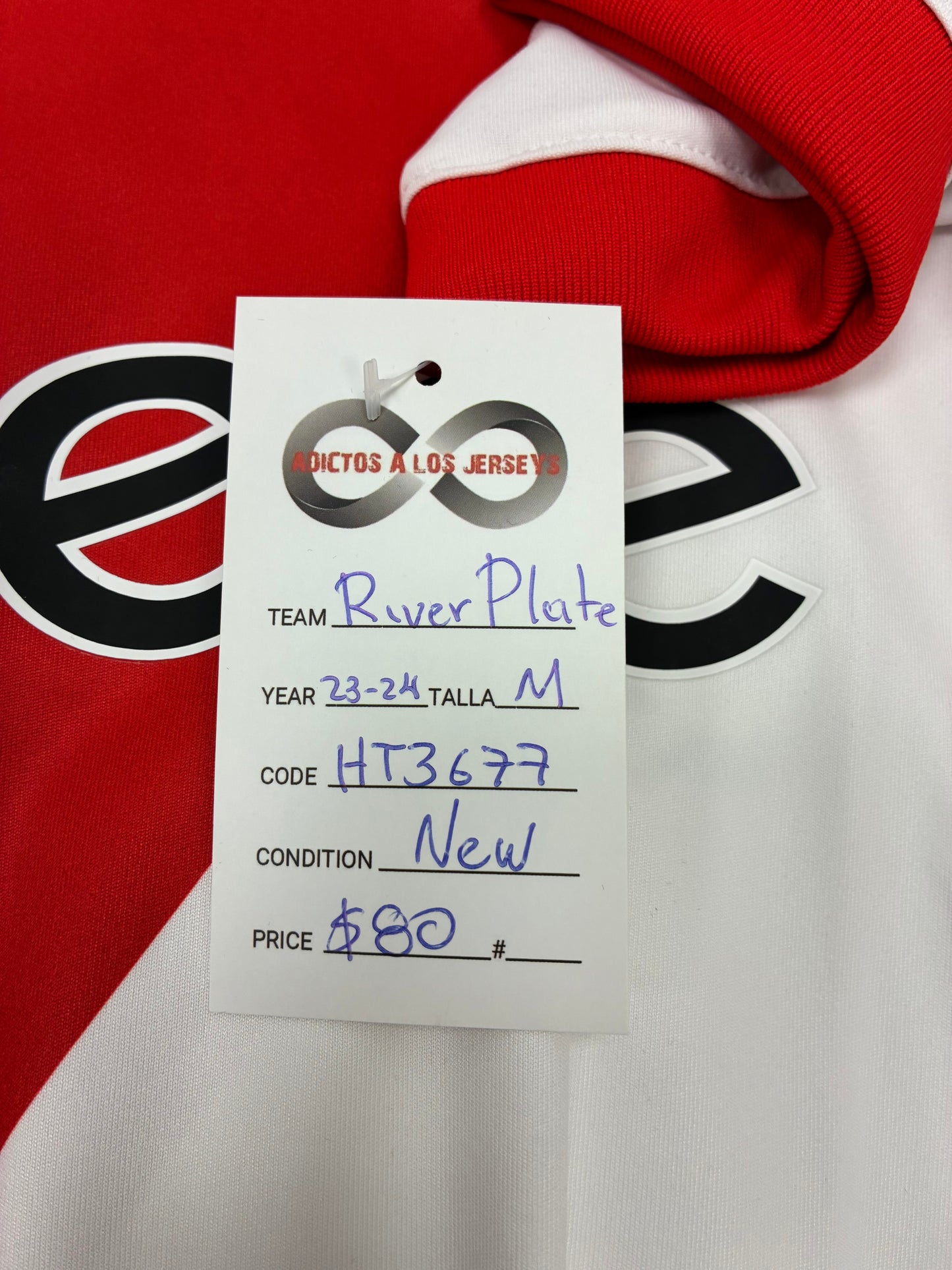 2023-24 River Plate Home Jersey / Medium / New
