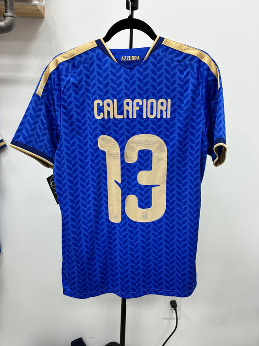 2026 Italy 13 Calafiori Home Jersey / Medium / New