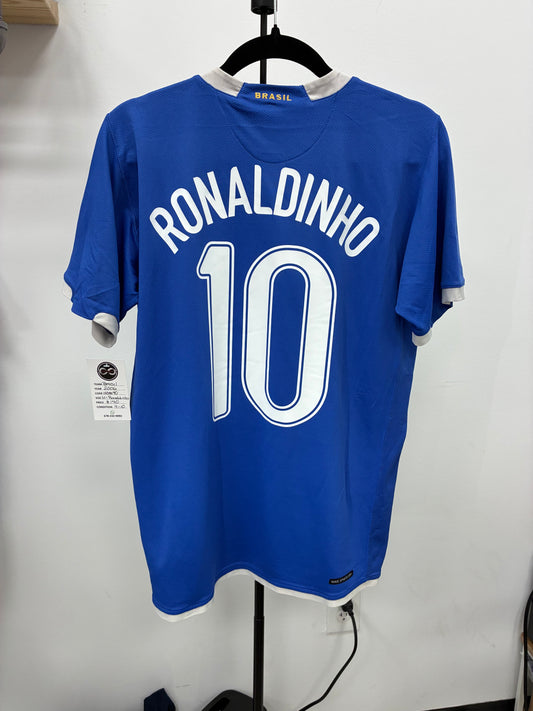 2006 Brazil 10 Ronaldinho Away Jersey / Medium / 9/10