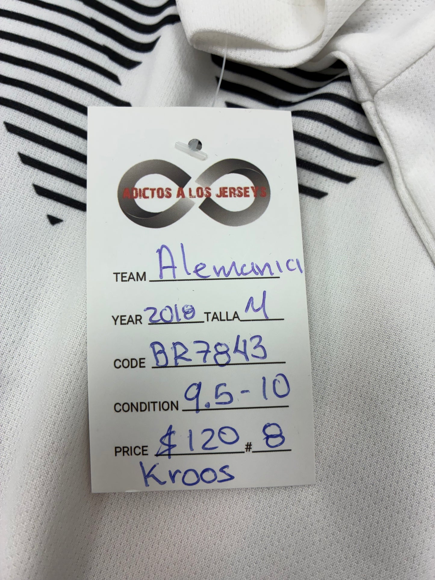 2018 Germany 8 Kroos Home Jersey / Medium / 9.5/10