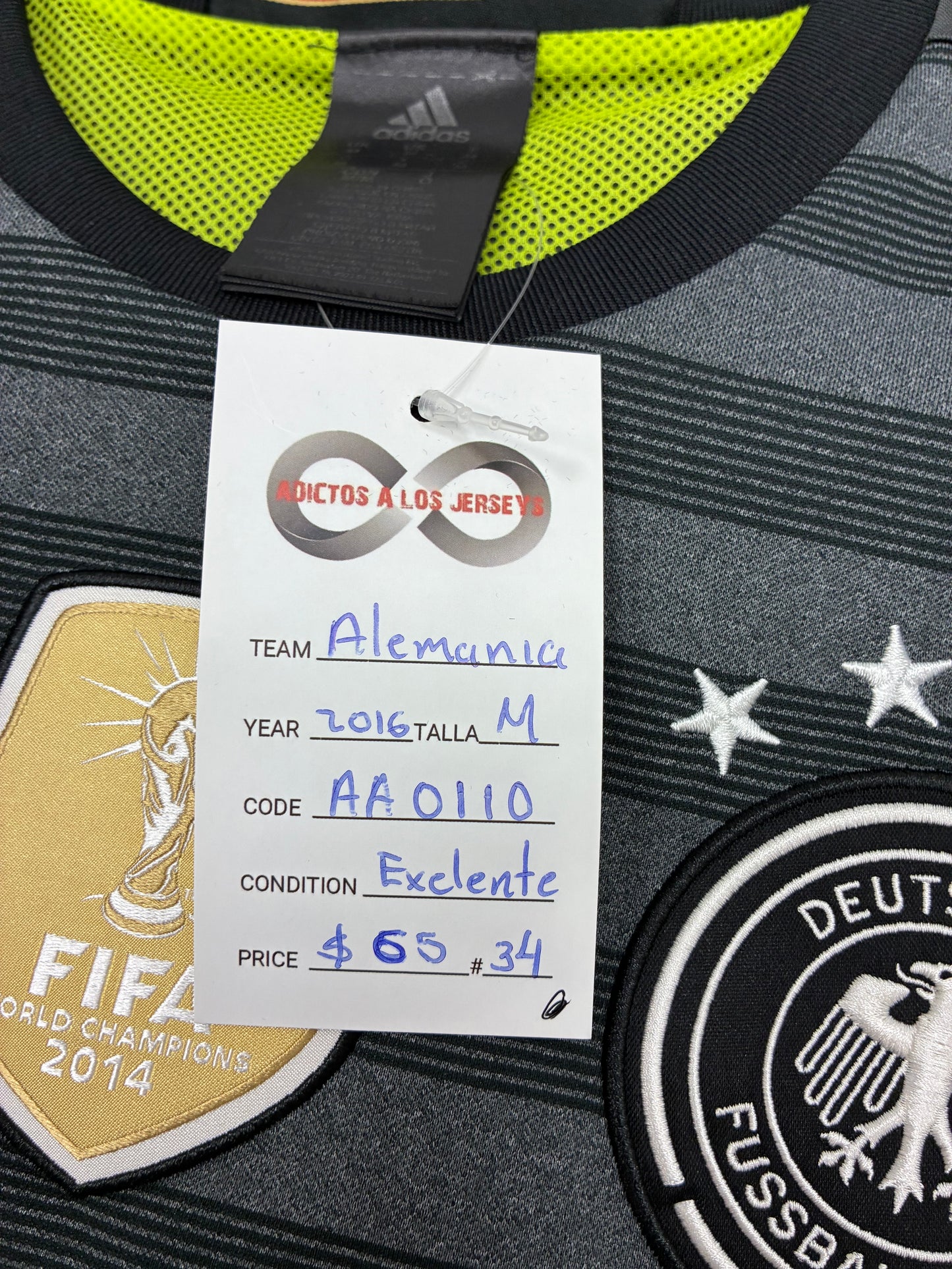 2016 Germany Away Jersey / Medium / Excellent