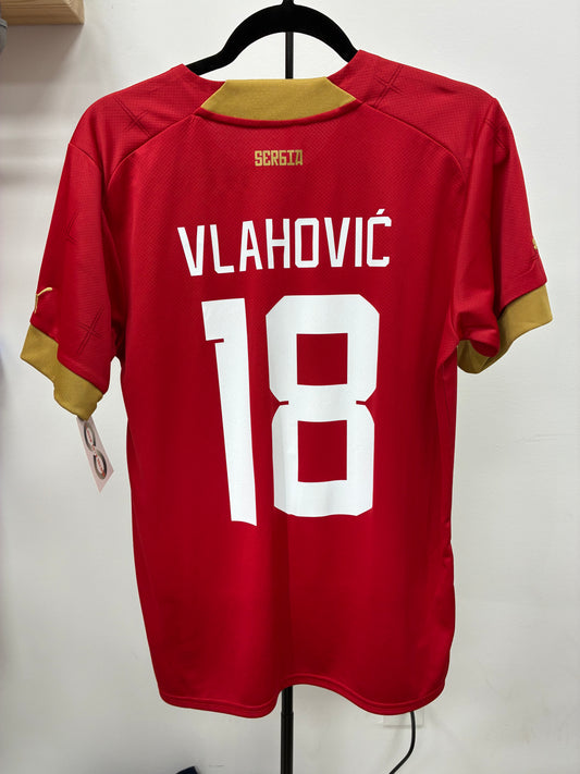 2022 Serbia 18 Vlahovic Home Jersey / Medium / New