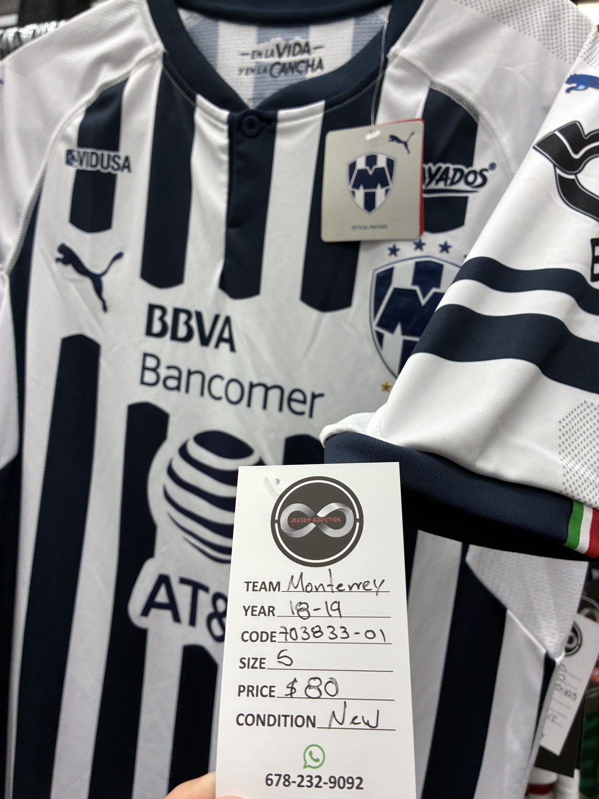 Monterrey Rayados 2018-19 Home Jersey tag