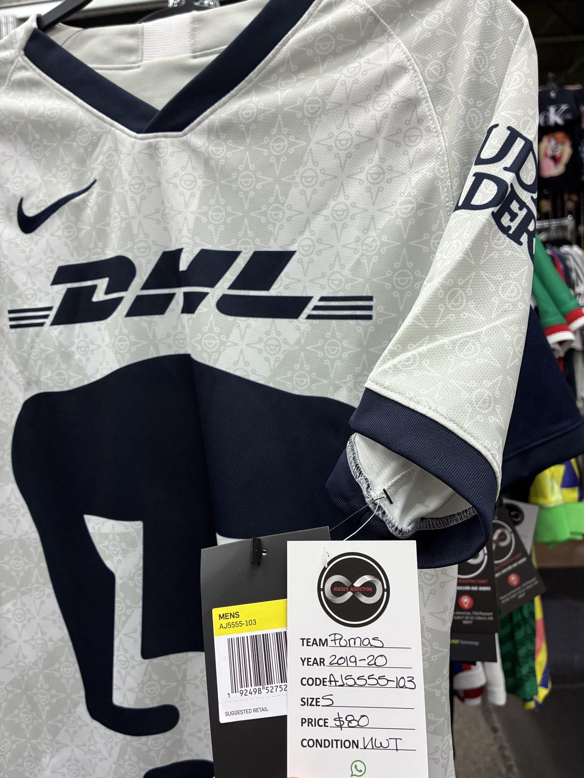 Pumas UNAM 2019-20 Away Jersey tag