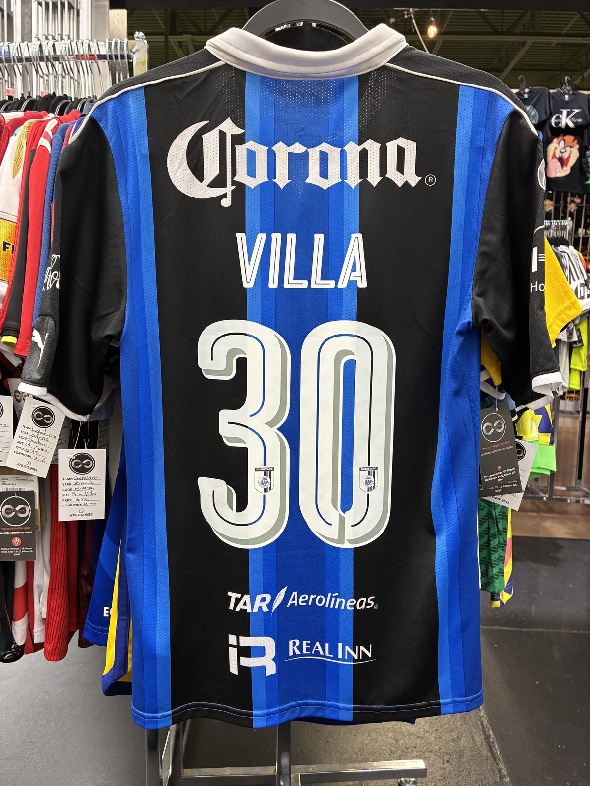 Queretaro FC 2016-17 Home Jersey Villa back