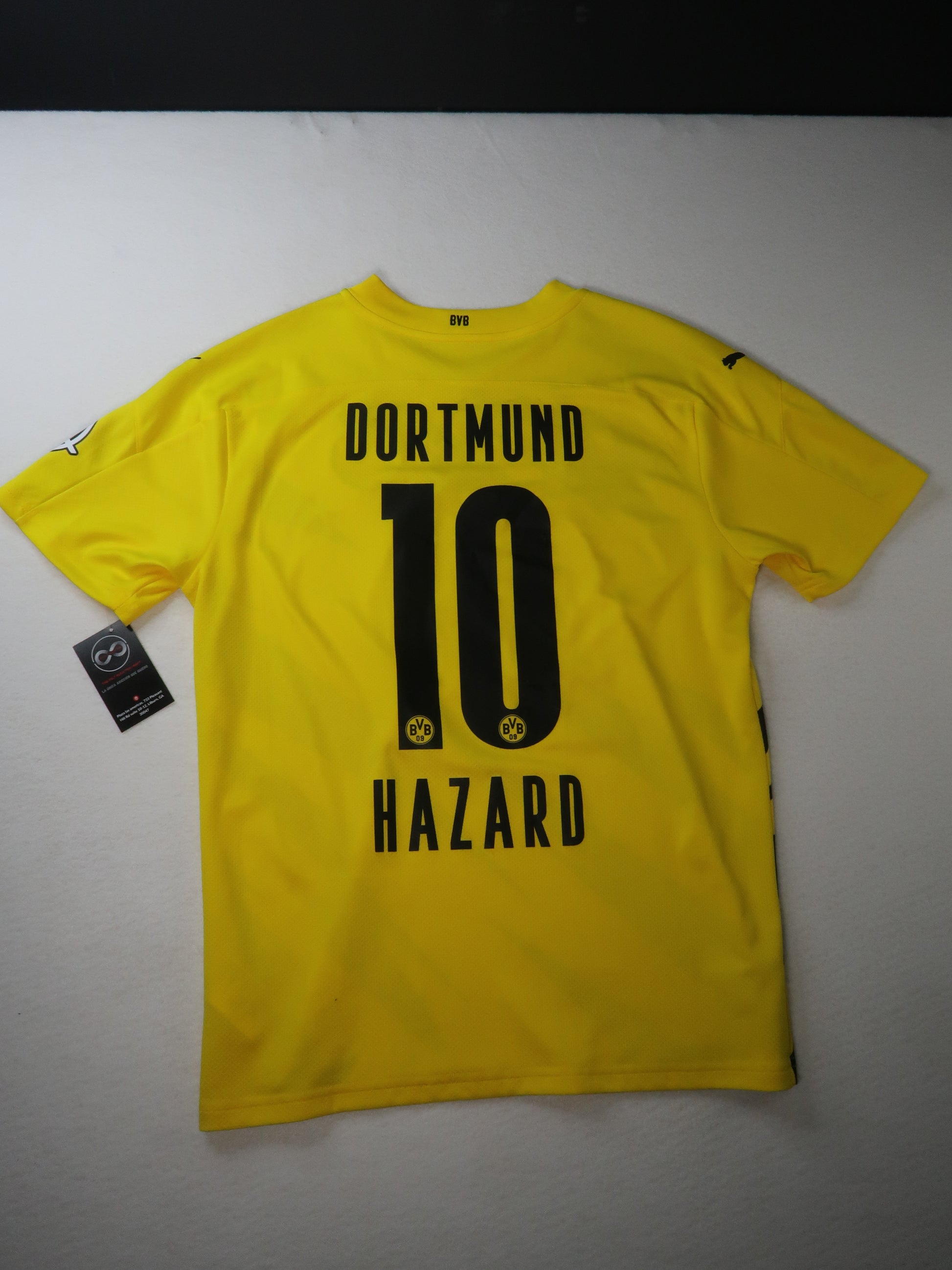 2020-21 Borussia Dortmund home jersey back, HAZARD 10 printed
