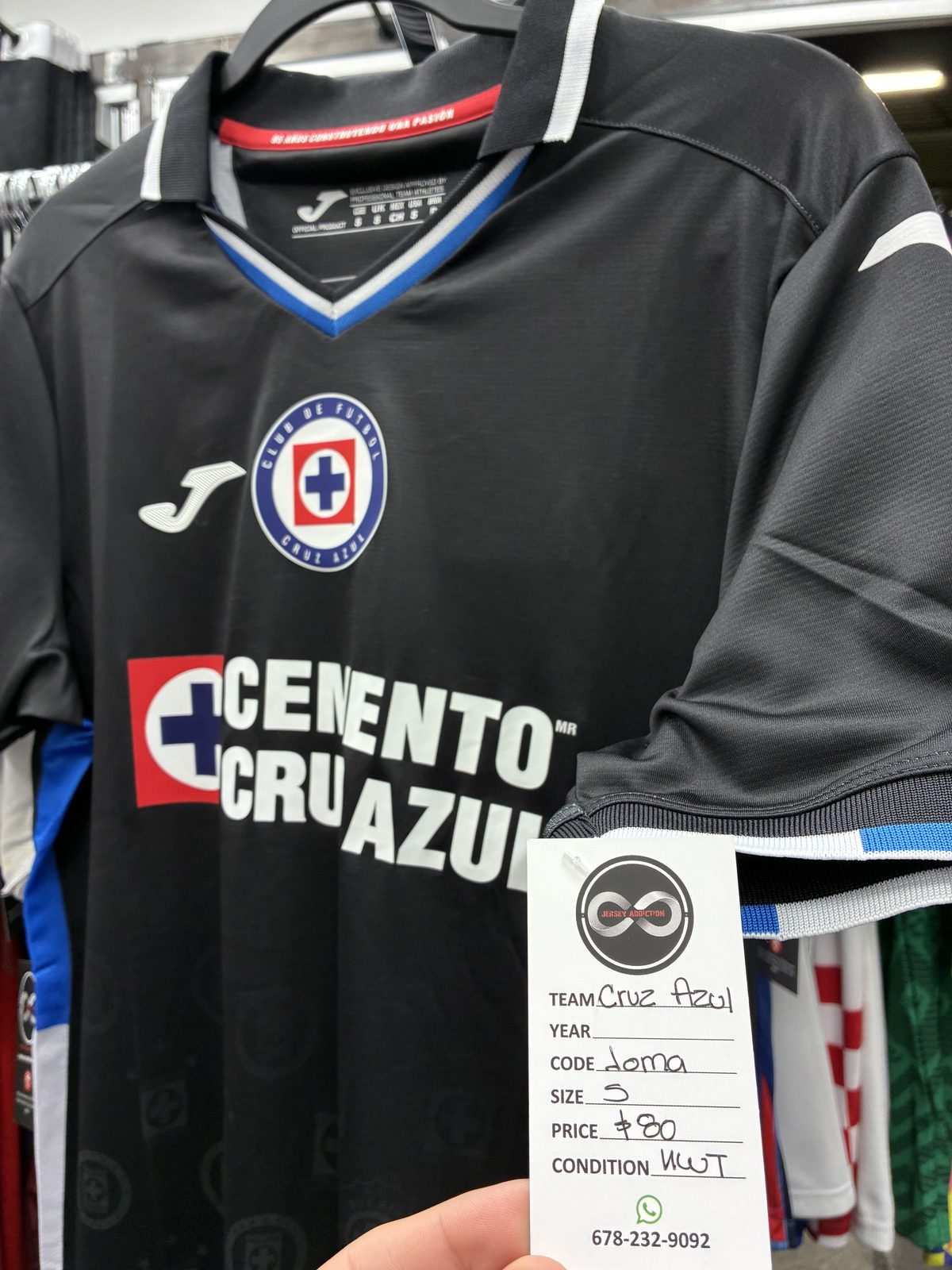 Cruz Azul 95 Anos Black Special Edition Jersey tag