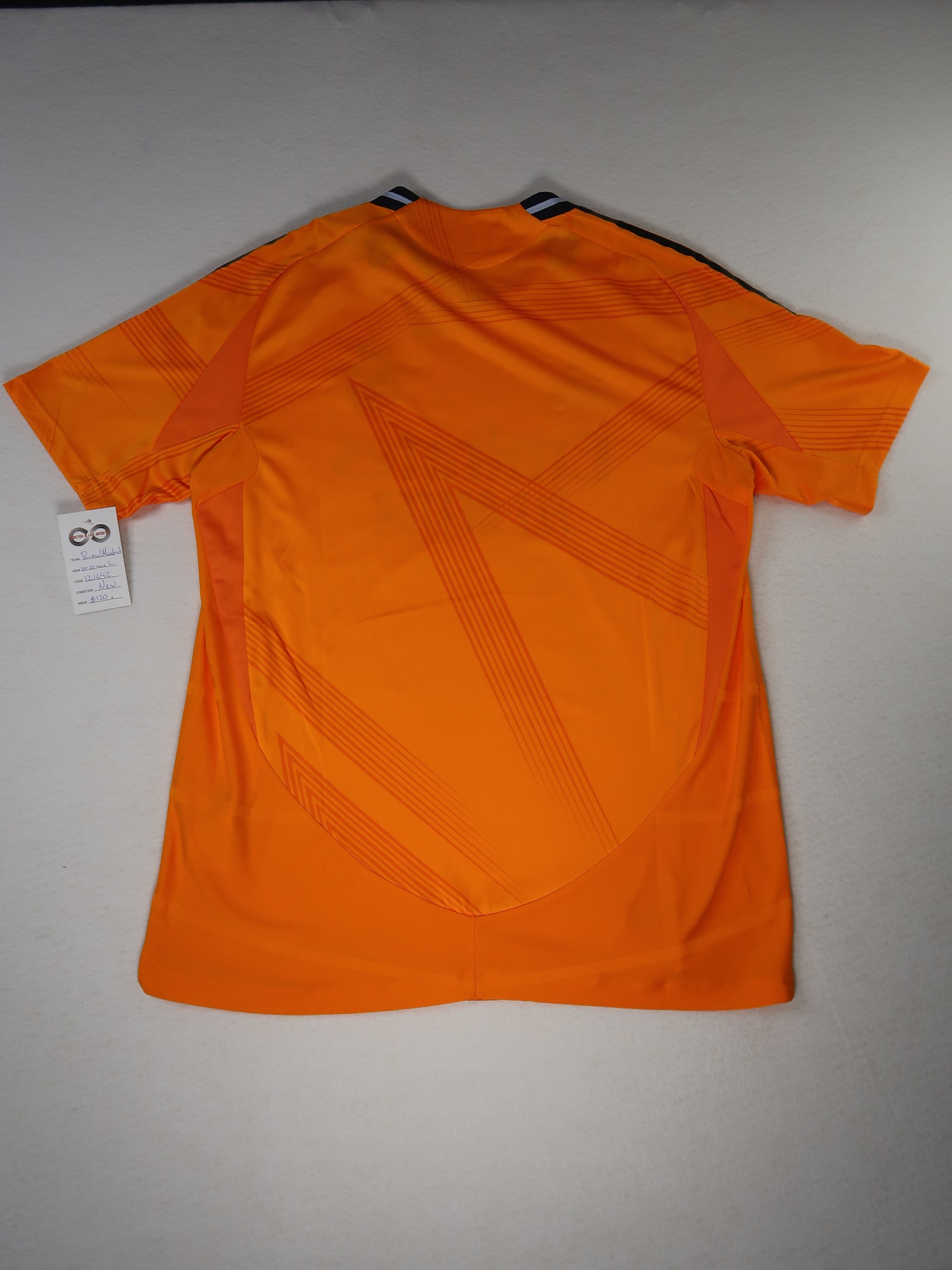 2024-25 Real Madrid away jersey back, orange