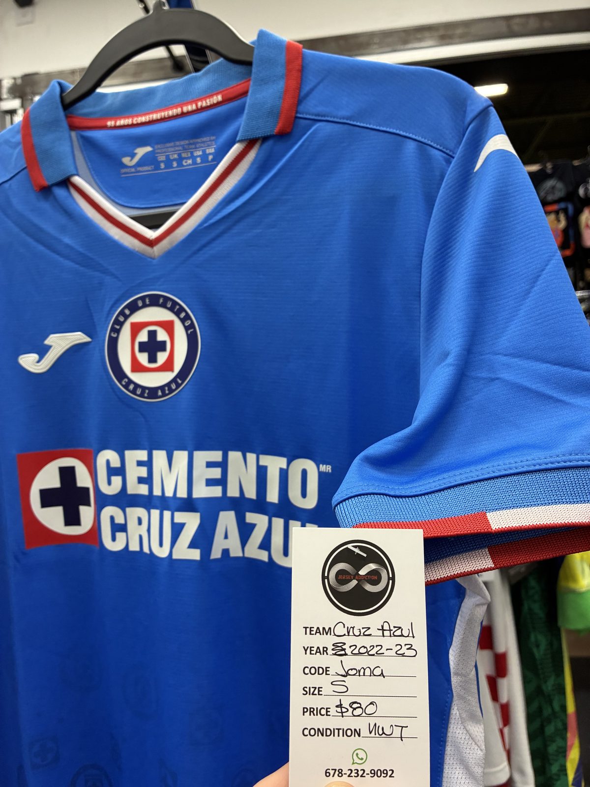 Cruz Azul 95 Anos Home Jersey tag