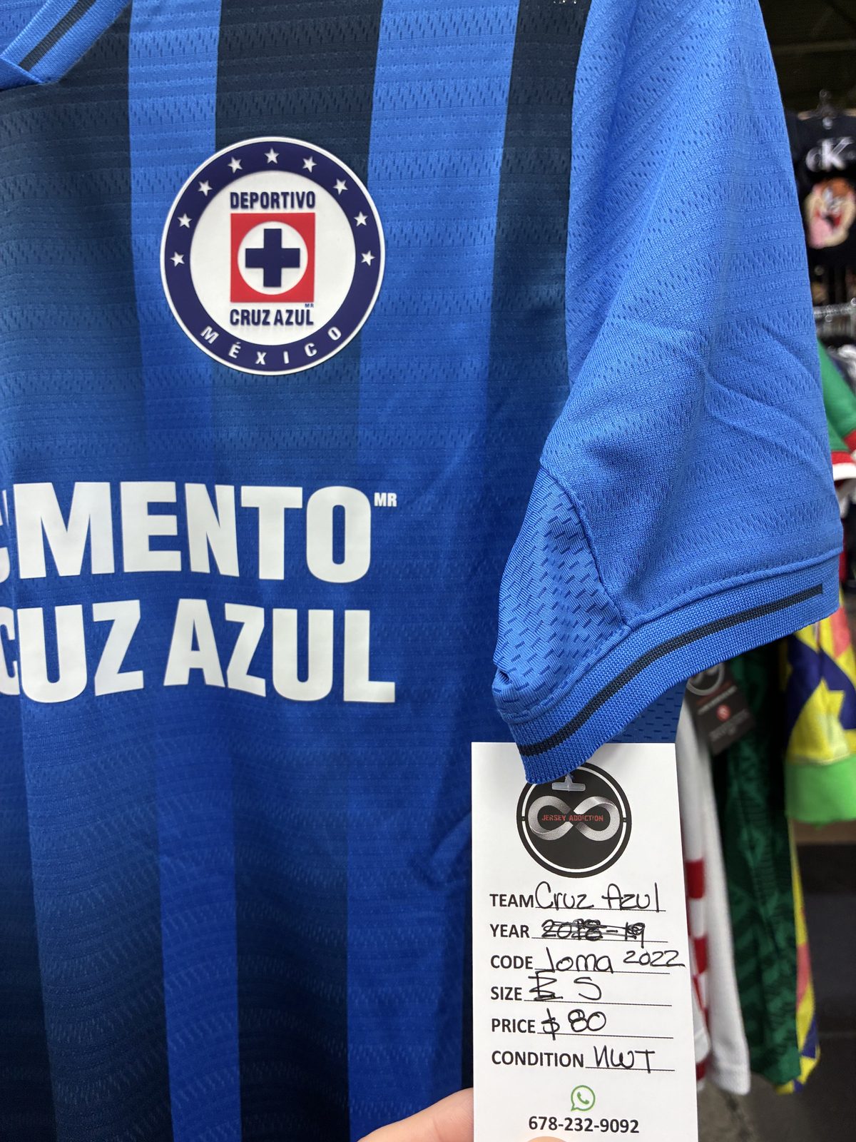 Cruz Azul Away Jersey tag