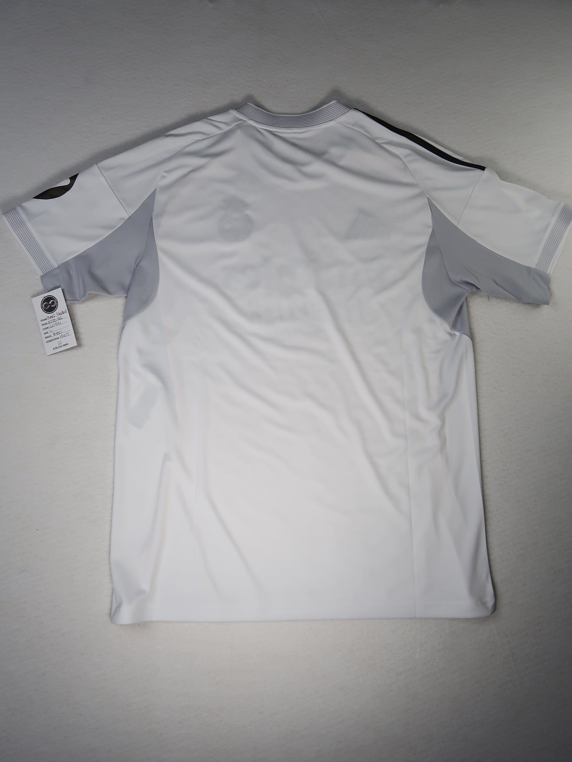 2025-26 Real Madrid home jersey back