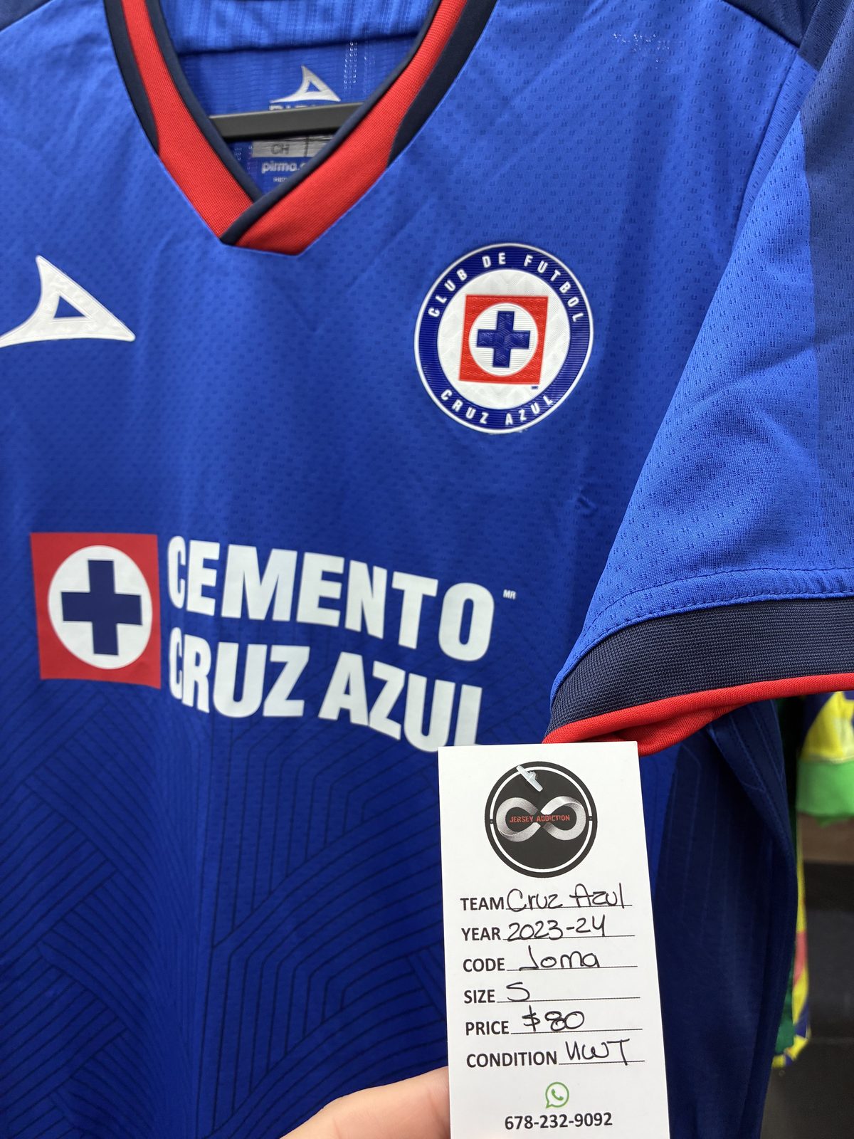 Cruz Azul 2023-24 Home Jersey tag