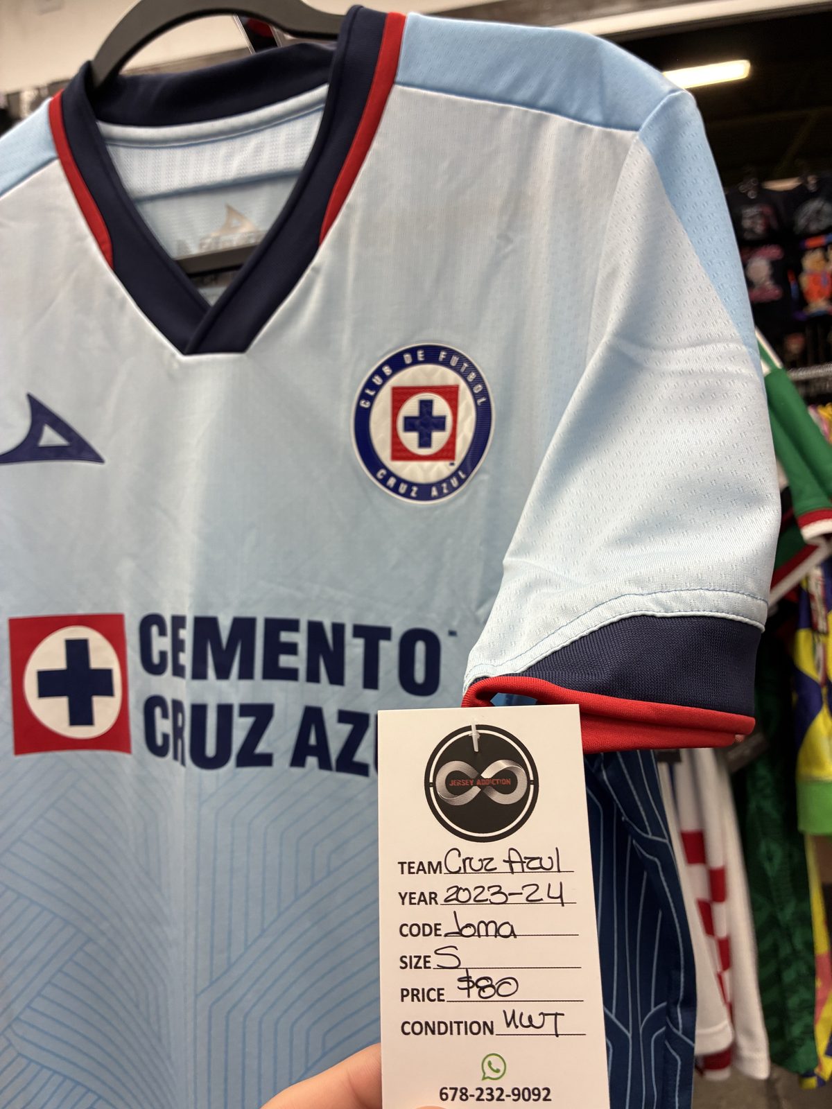 Cruz Azul 2023-24 Home Jersey tag