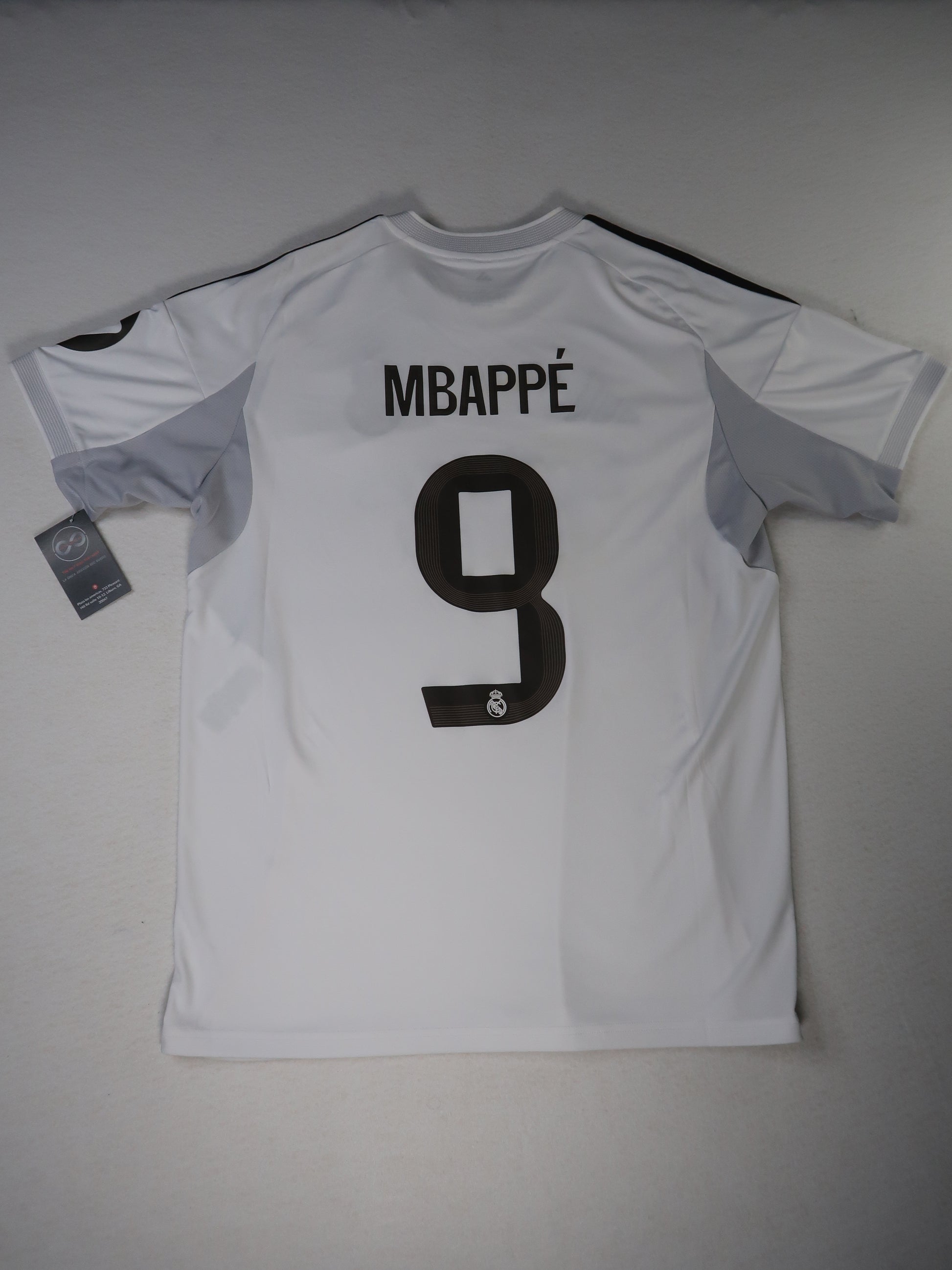 2025-26 Real Madrid home jersey back, MBAPPÉ 9 printed