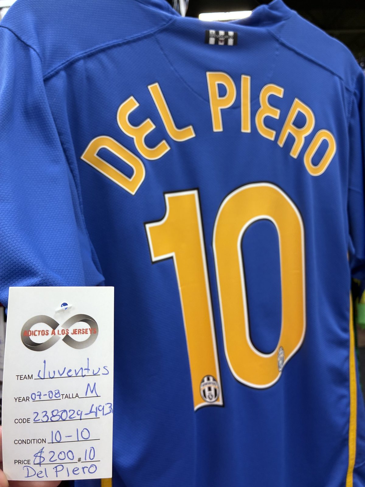 Juventus 2007-08 Away Jersey tag
