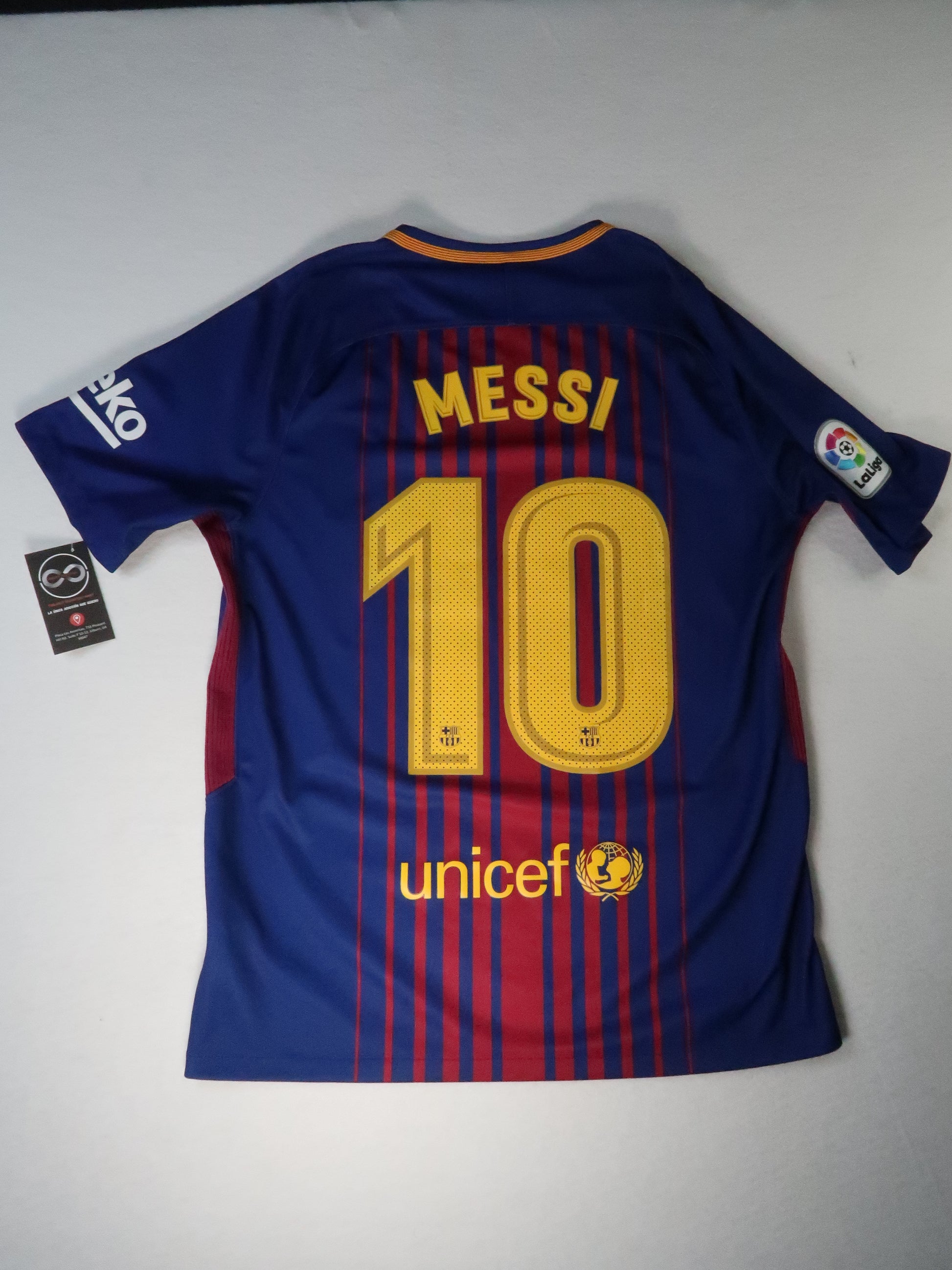2017-18 Barcelona Messi Home Jersey back