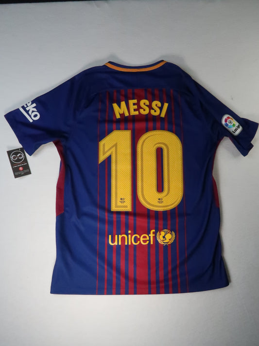 2017-18 Barcelona Messi Home Jersey back