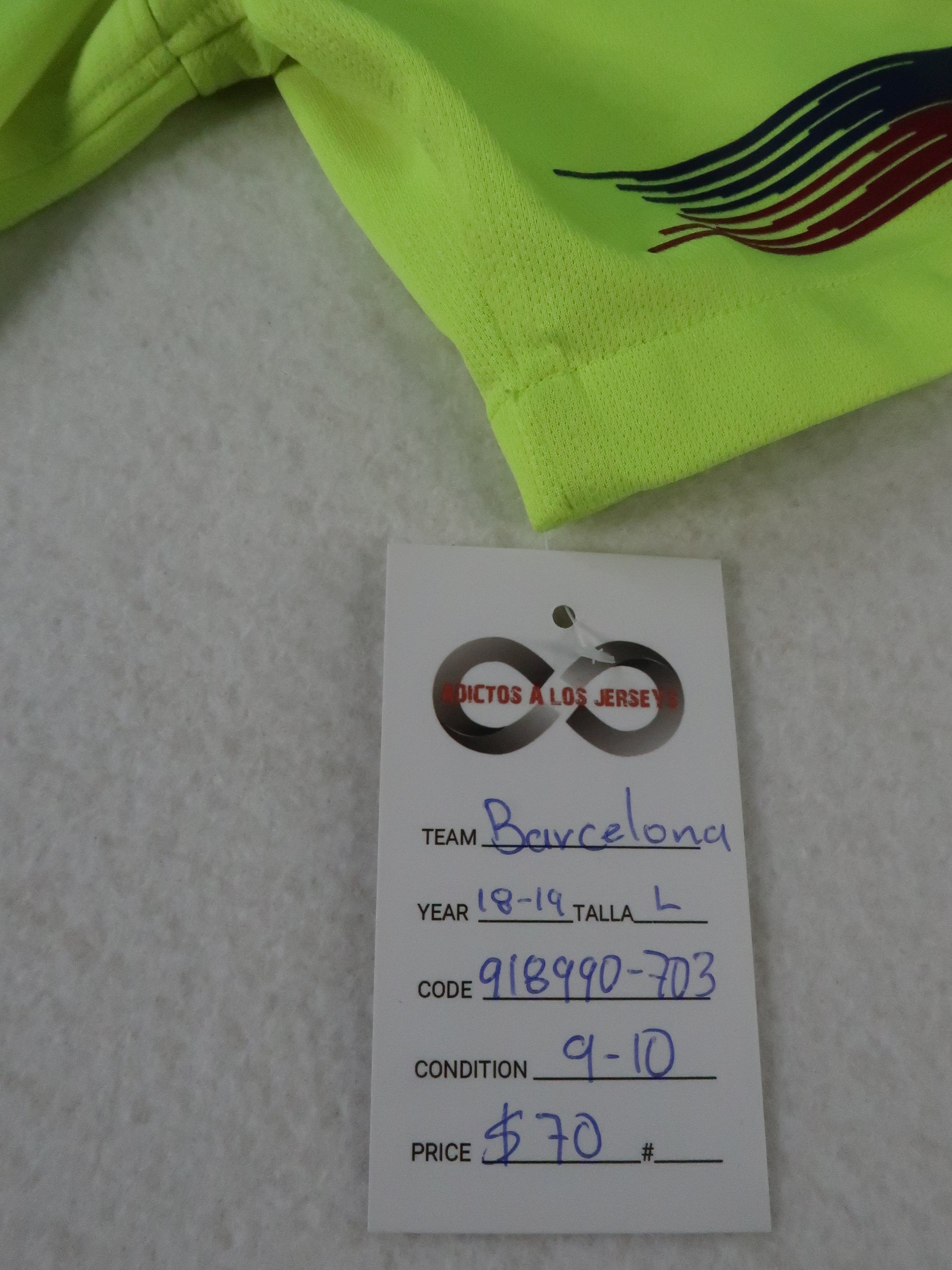 2018-19 Barcelona Away Jersey tag